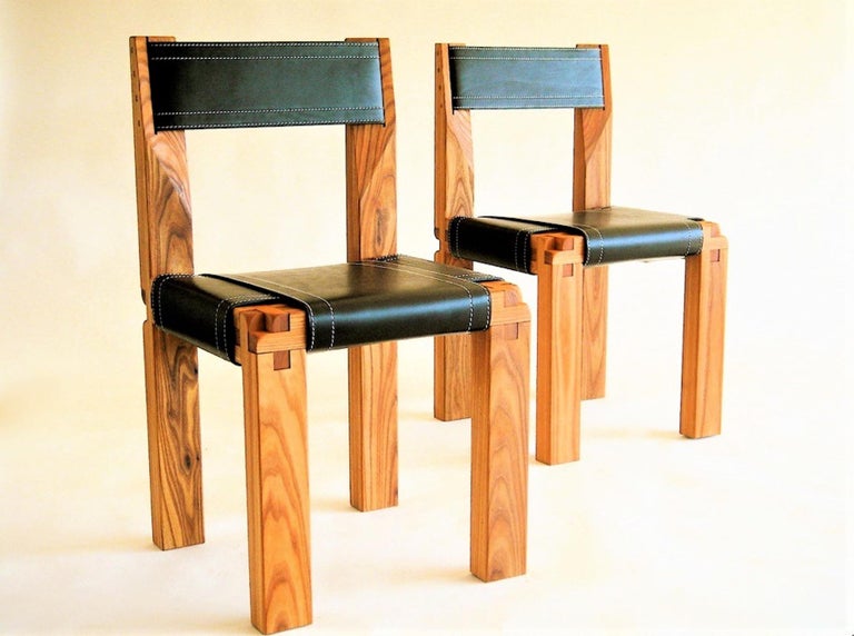 Contemporary S11 Wood Chair by Pierre Chapo, France For Sale