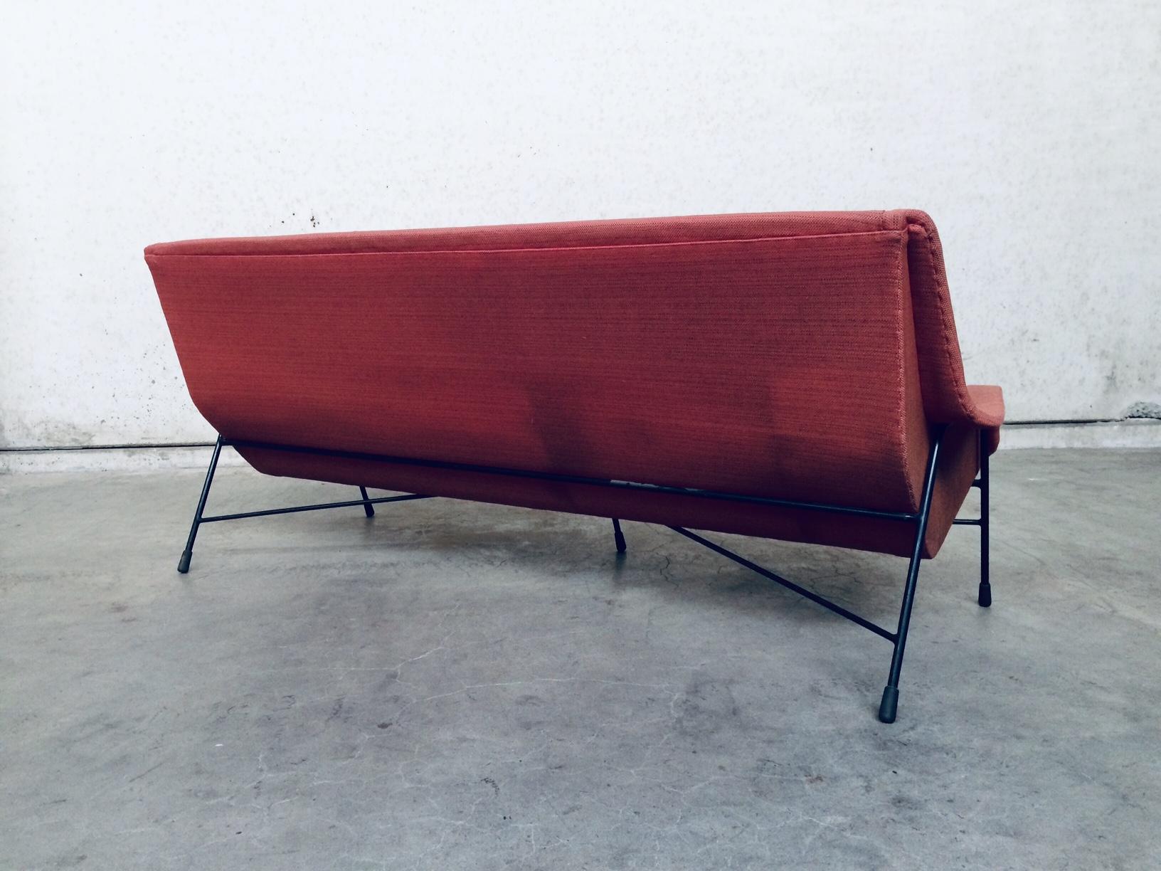 S12 Model 3 Seat Sofa by Alfred Hendrickx for Belform, Belgium, 1958 For Sale 6