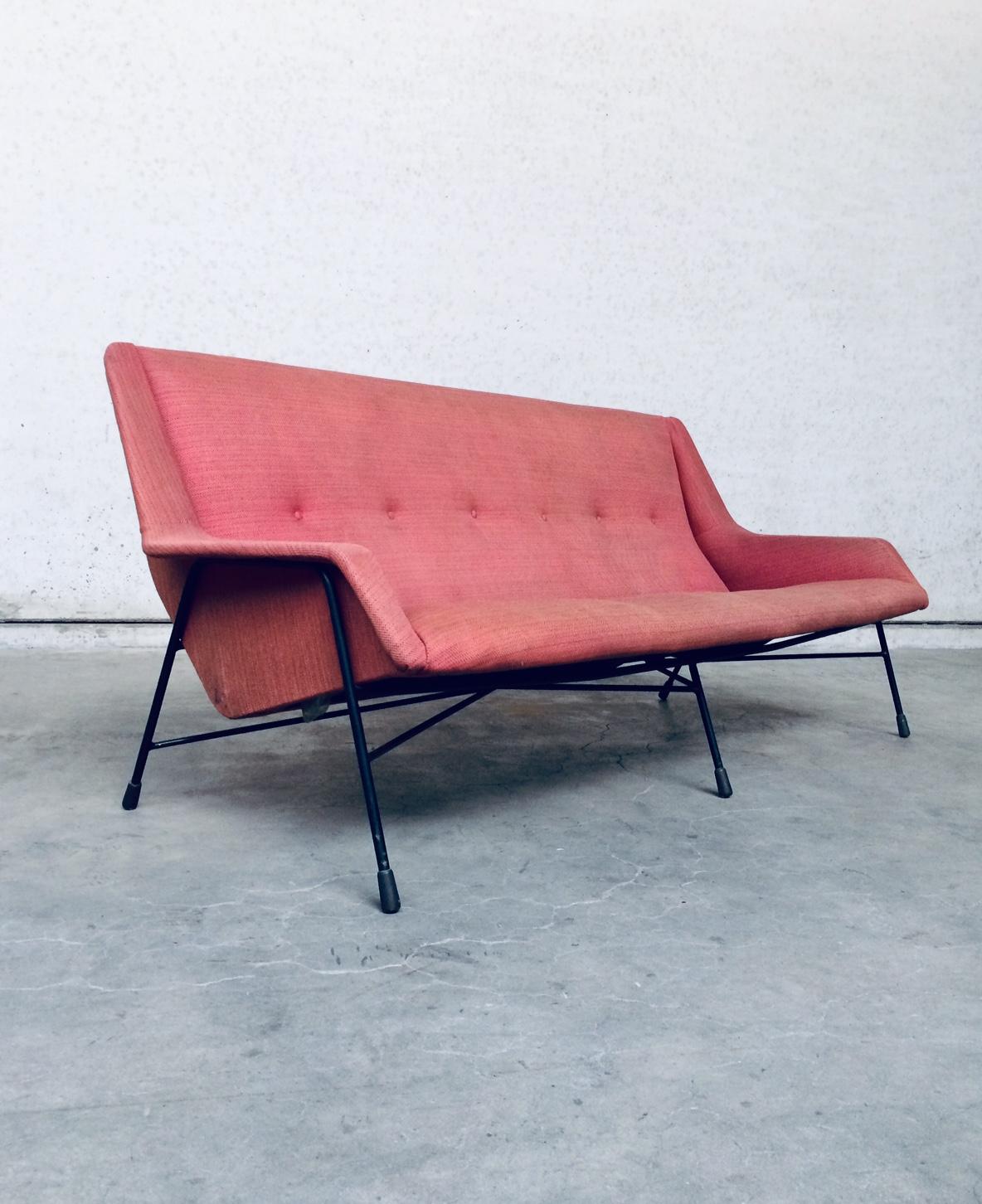 Metal S12 Model 3 Seat Sofa by Alfred Hendrickx for Belform, Belgium, 1958 For Sale