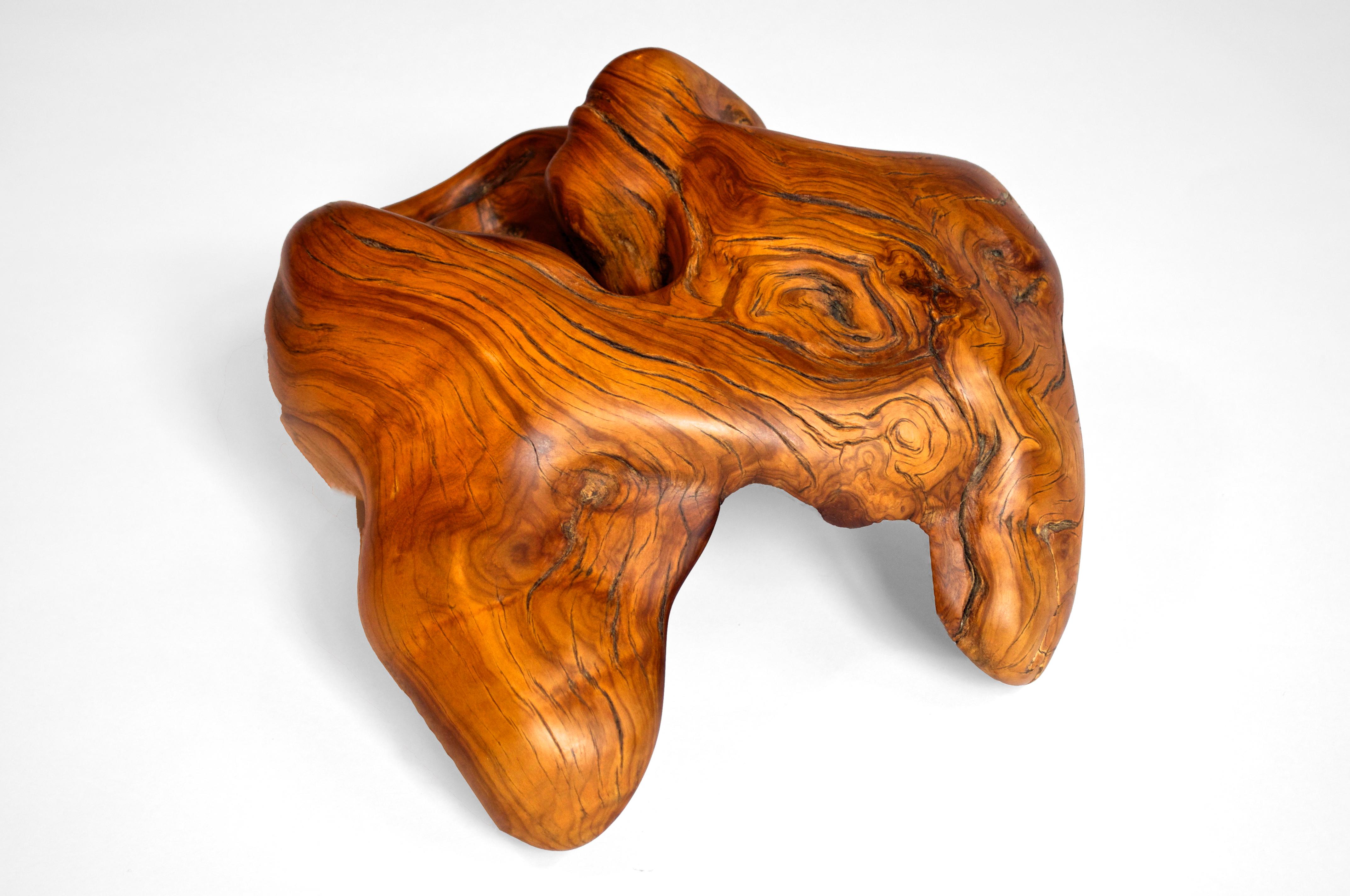 Post-Modern S1271 Decorative Object in Olive Wood by Jörg Pietschmann For Sale