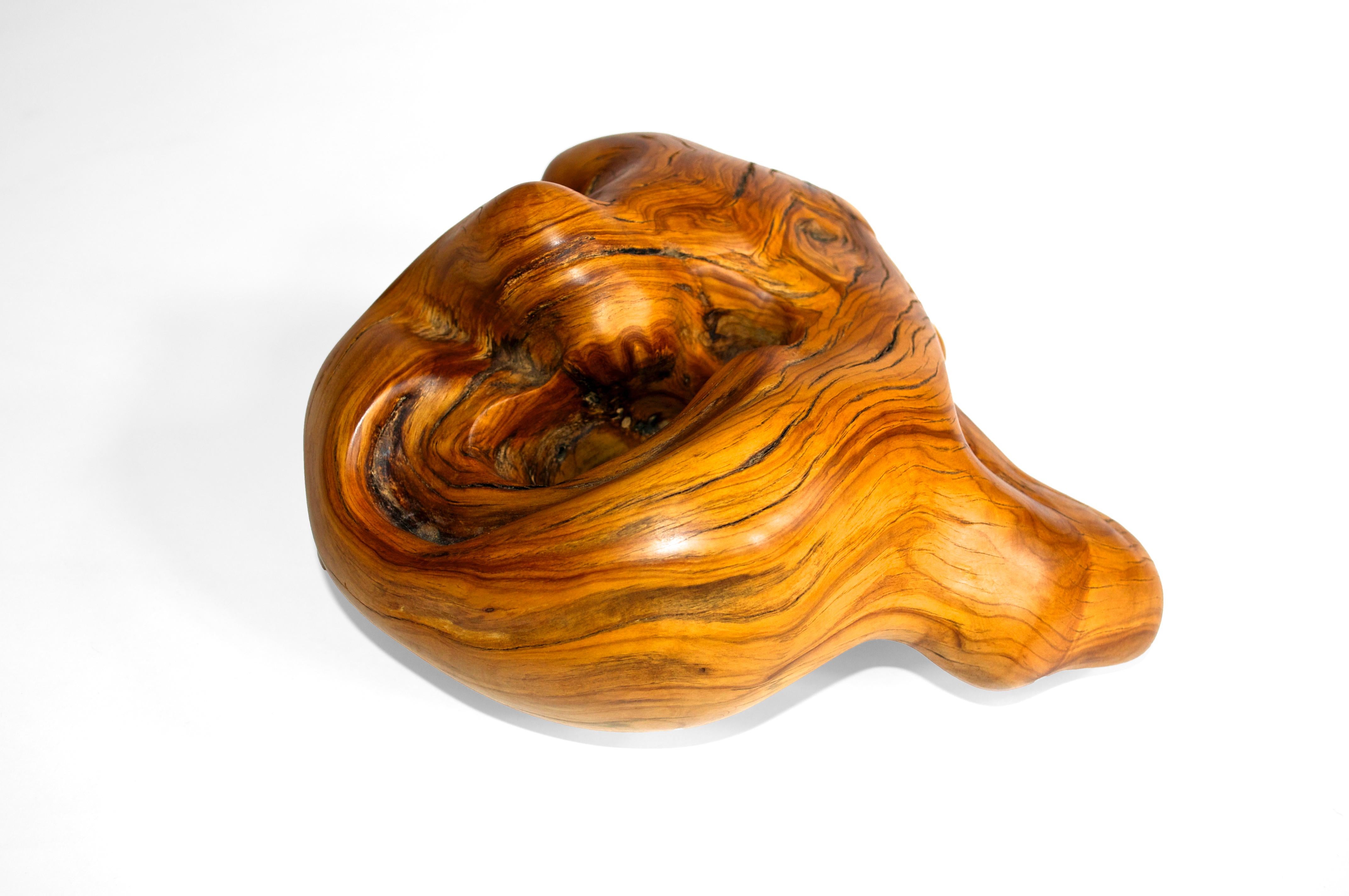 German S1271 Decorative Object in Olive Wood by Jörg Pietschmann For Sale