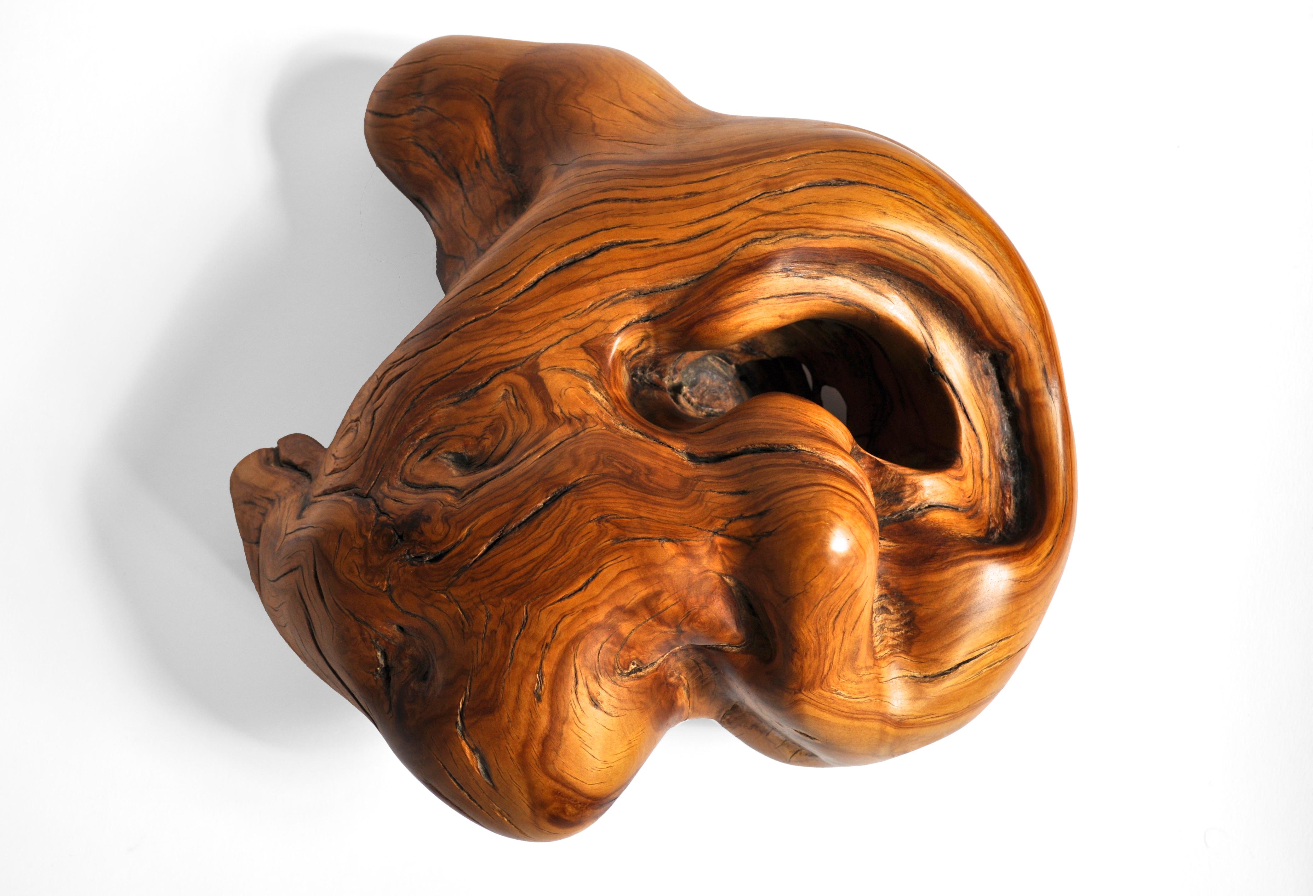 S1271 Decorative Object in Olive Wood by Jörg Pietschmann In New Condition For Sale In Geneve, CH