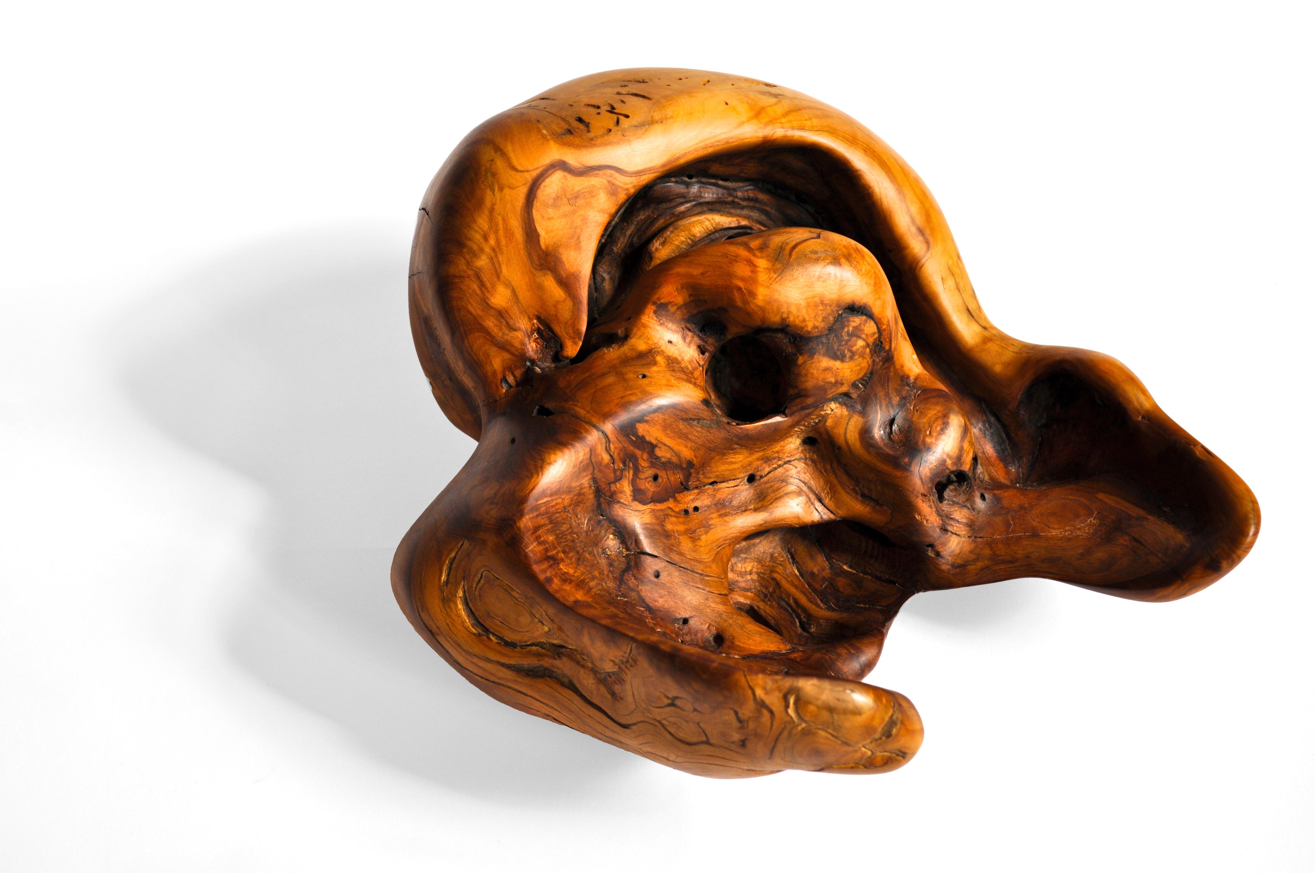 S1271 Decorative Object in Olive Wood by Jörg Pietschmann For Sale 1