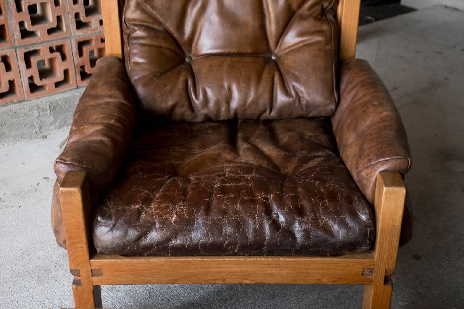 S15 Lounge Chair and Ottoman, Pierre Chapo, France, circa 1970 2