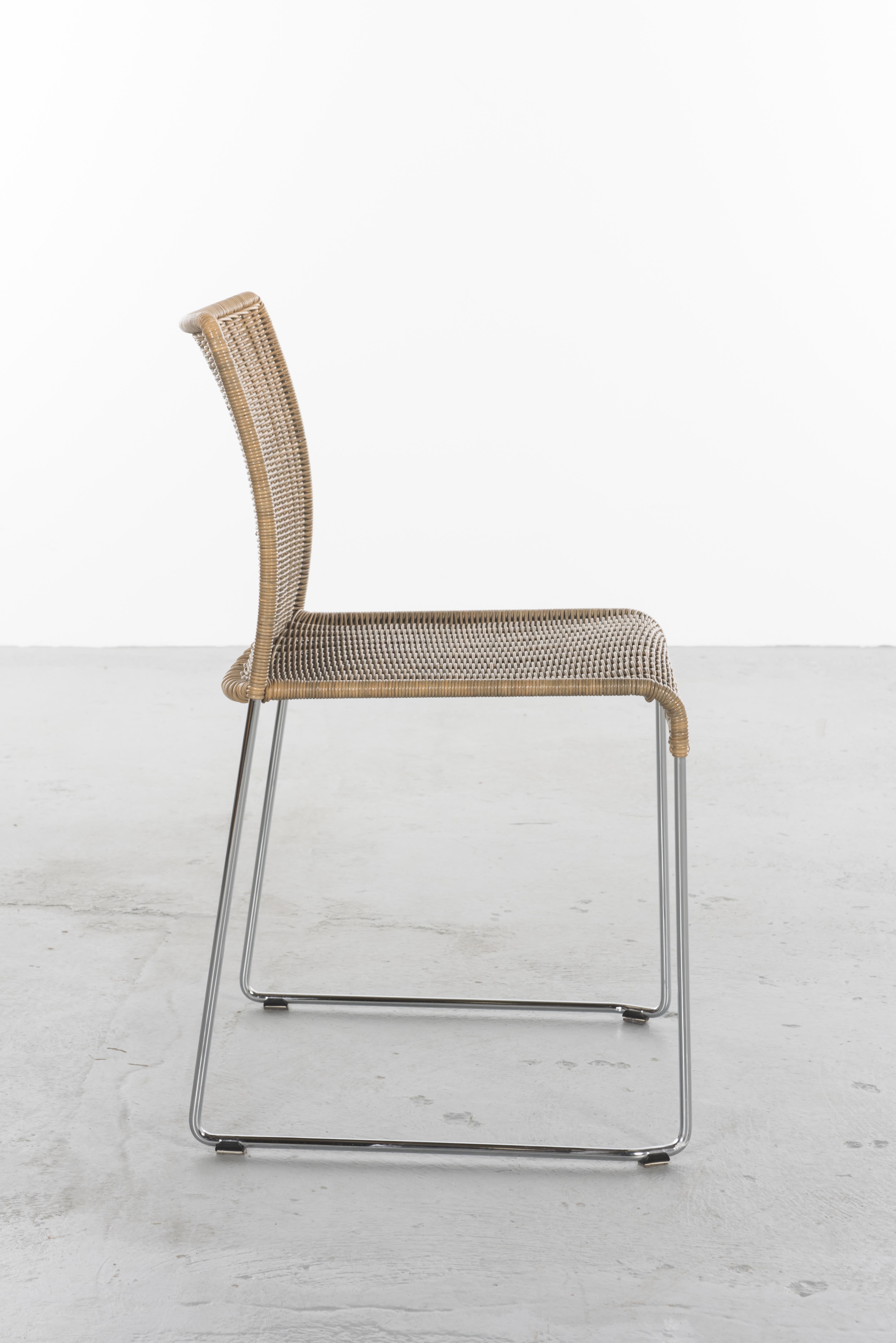 S21 Bicolor Rattan Chairs by Tito Agnoli for Pierantonio Bonacina 4