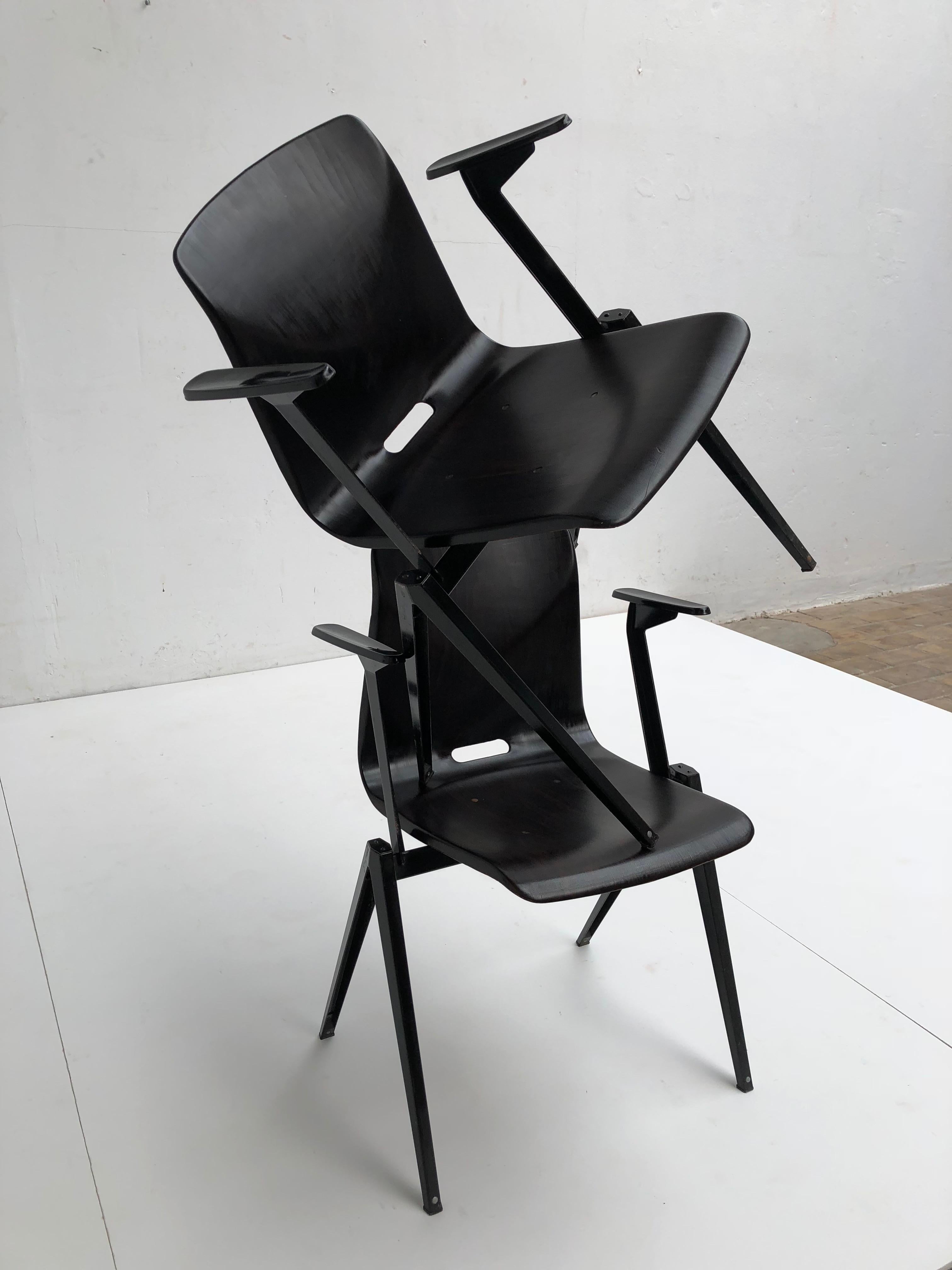 S22 Pyramid Stackable Armchair by Galvanitas The Netherlands, 1960s 5