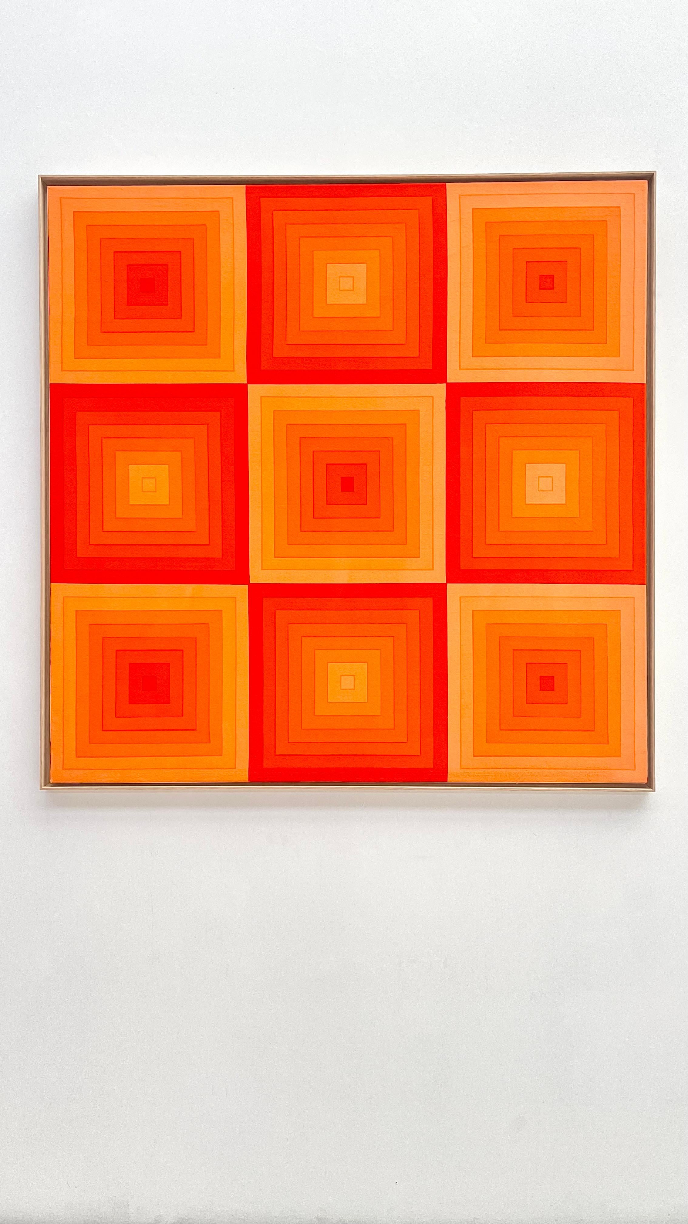 Canvas made by hand with one of the Mira-X collection of fabric by Verner Panton 1971. 

Limited edition of 4 pieces.

