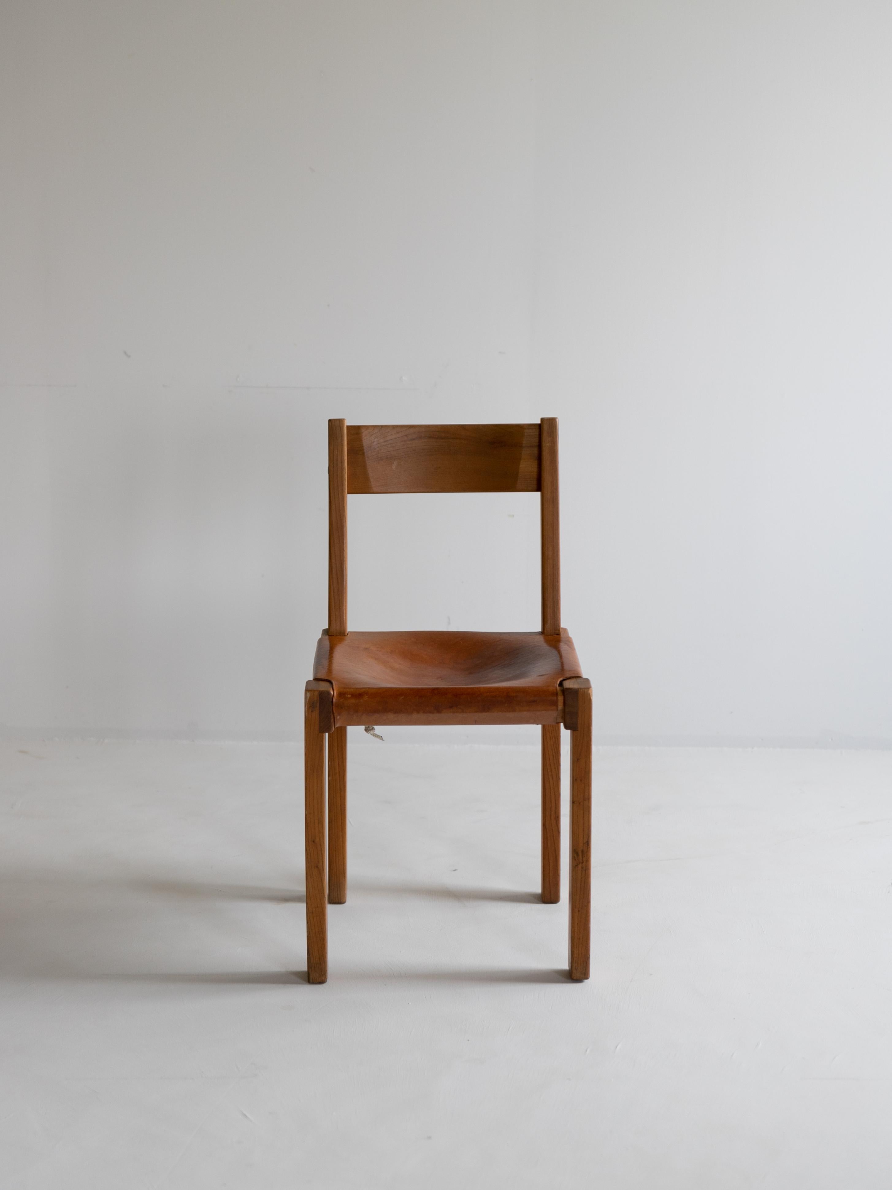 French S24 Chair by Pierre Chapo For Sale