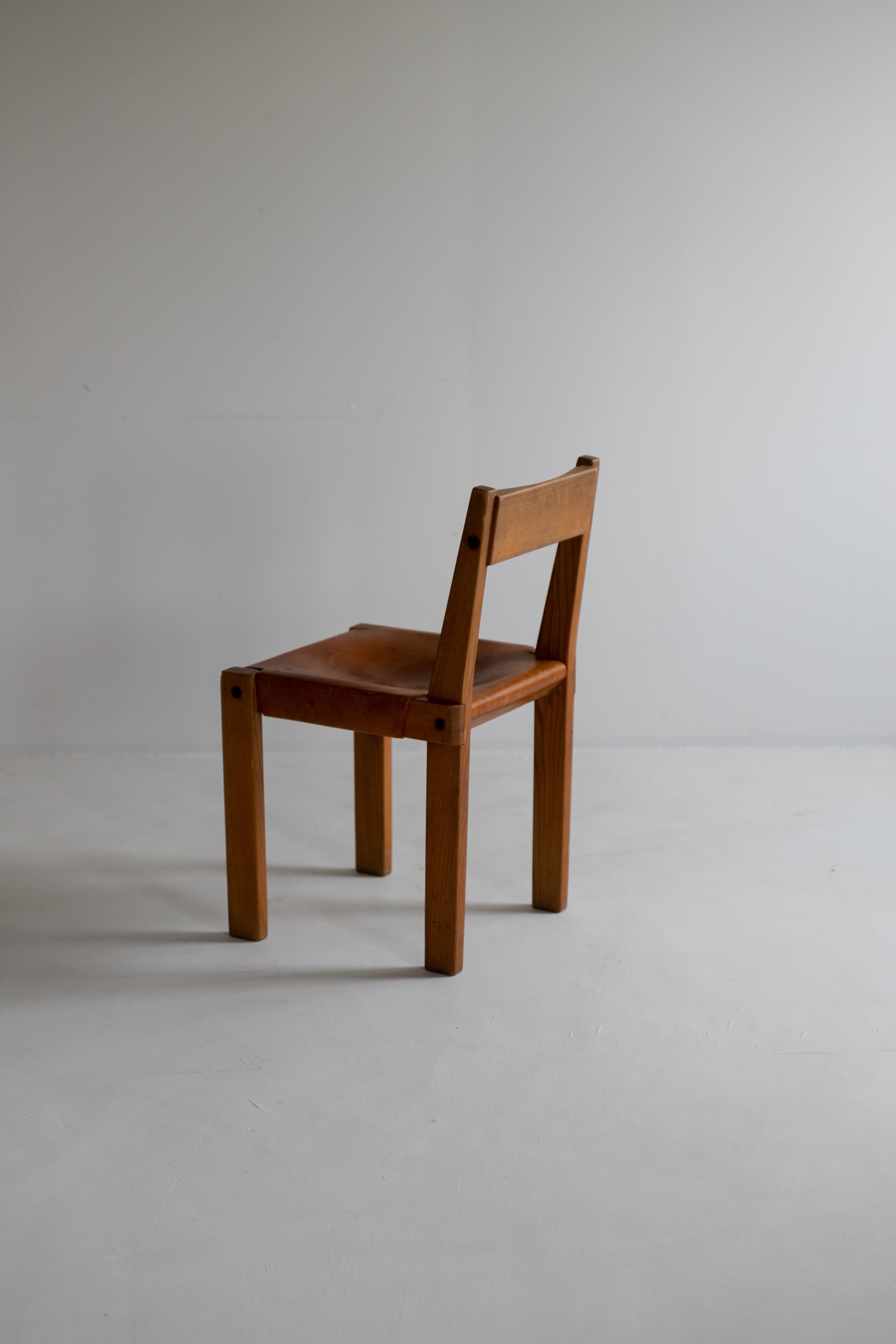 Elm S24 Chair by Pierre Chapo For Sale