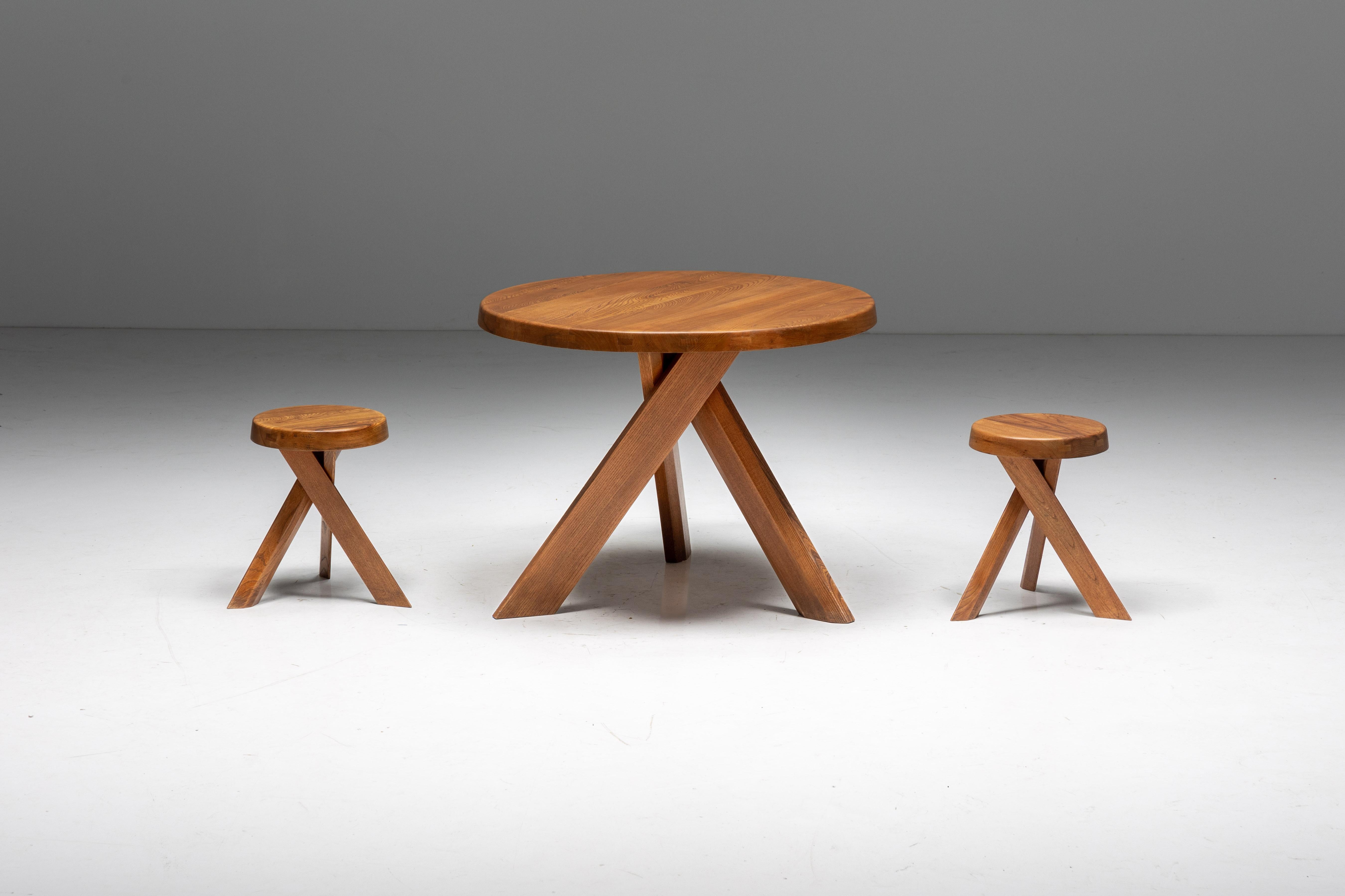 S31 Stools by Pierre Chapo, France, 1970s For Sale 2