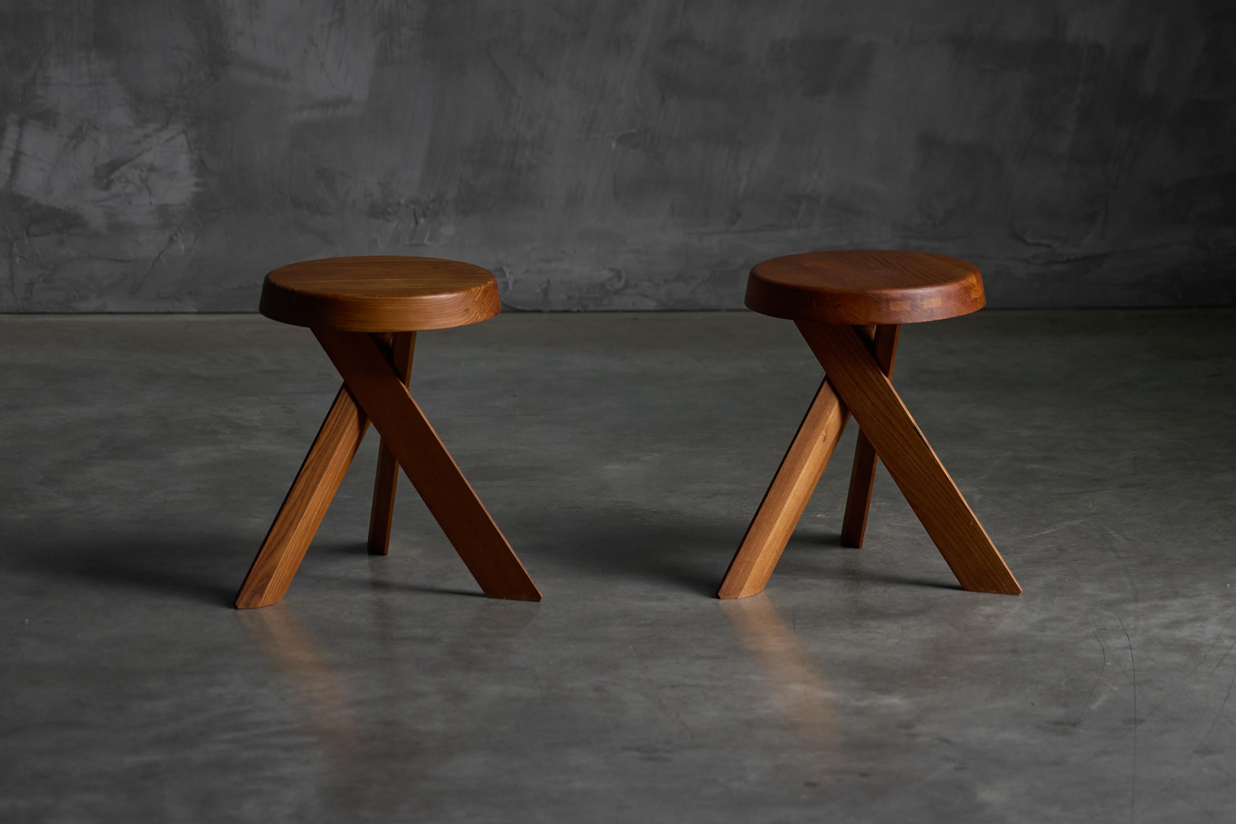 Français S31 Tabourets par Pierre Chapo, France, 1970 en vente