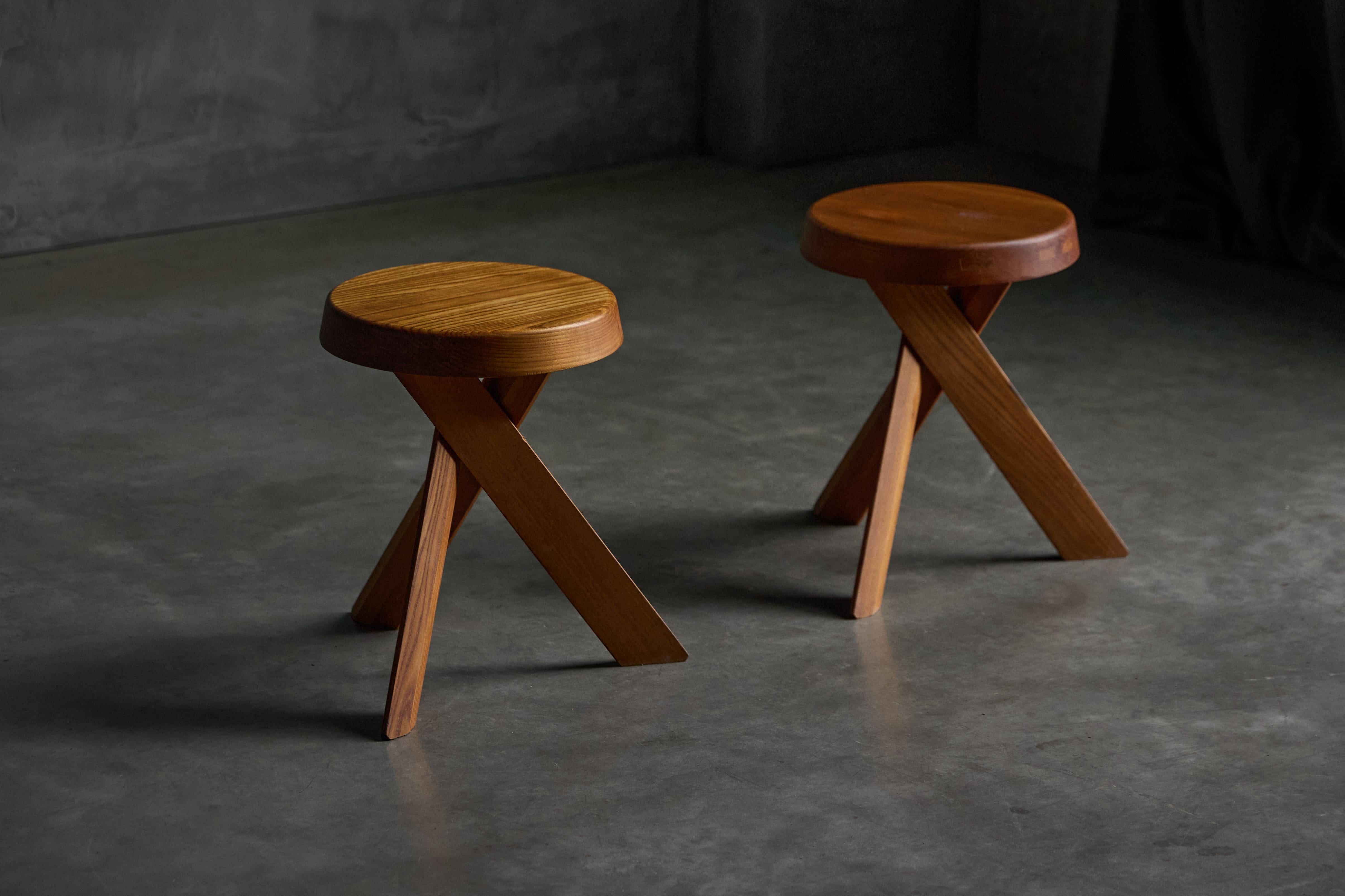 S31 Tabourets par Pierre Chapo, France, 1970 Excellent état - En vente à Antwerp, BE