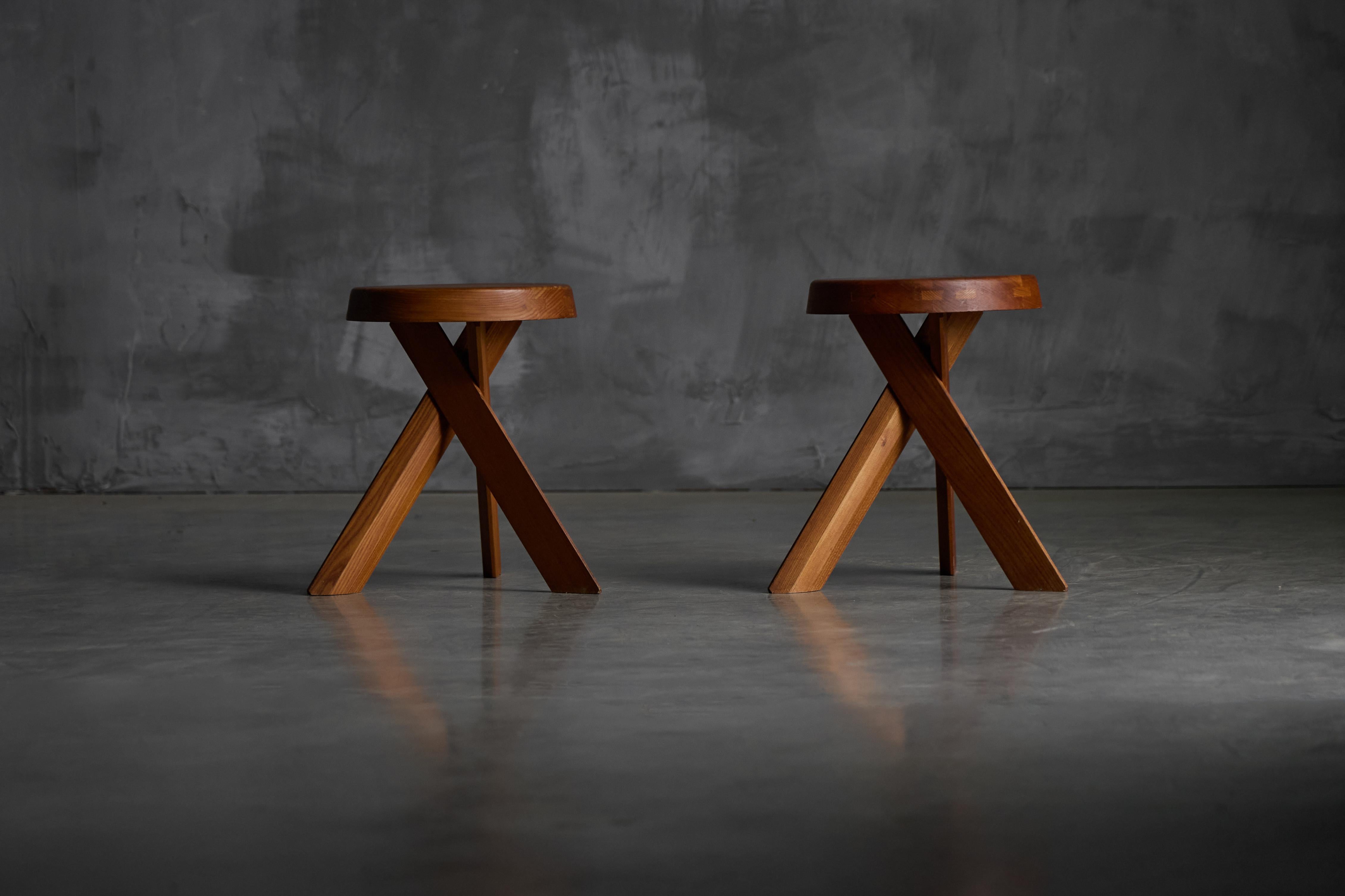 Fin du 20e siècle S31 Tabourets par Pierre Chapo, France, 1970 en vente