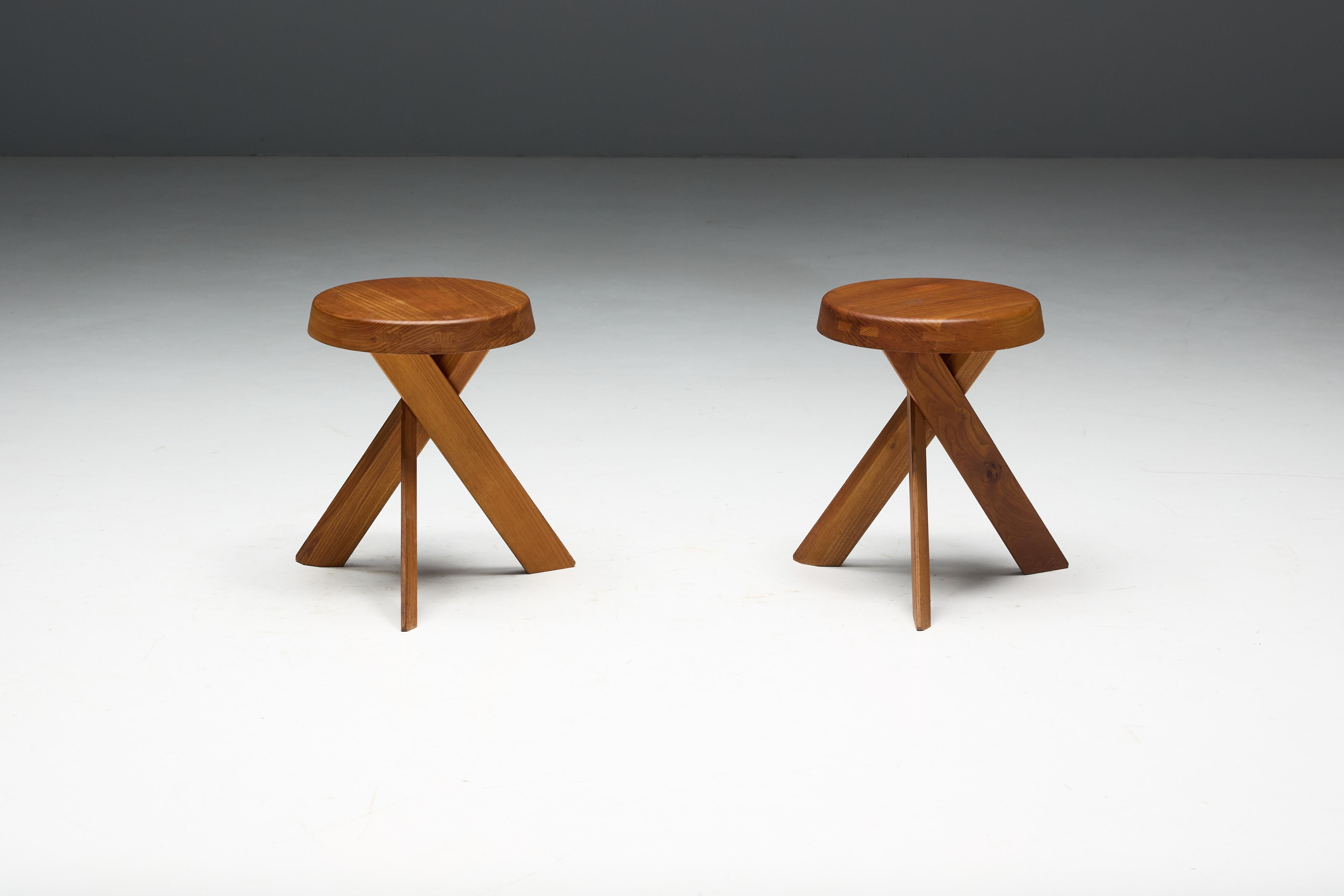 S31 Tabourets par Pierre Chapo, France, 1970 en vente 1