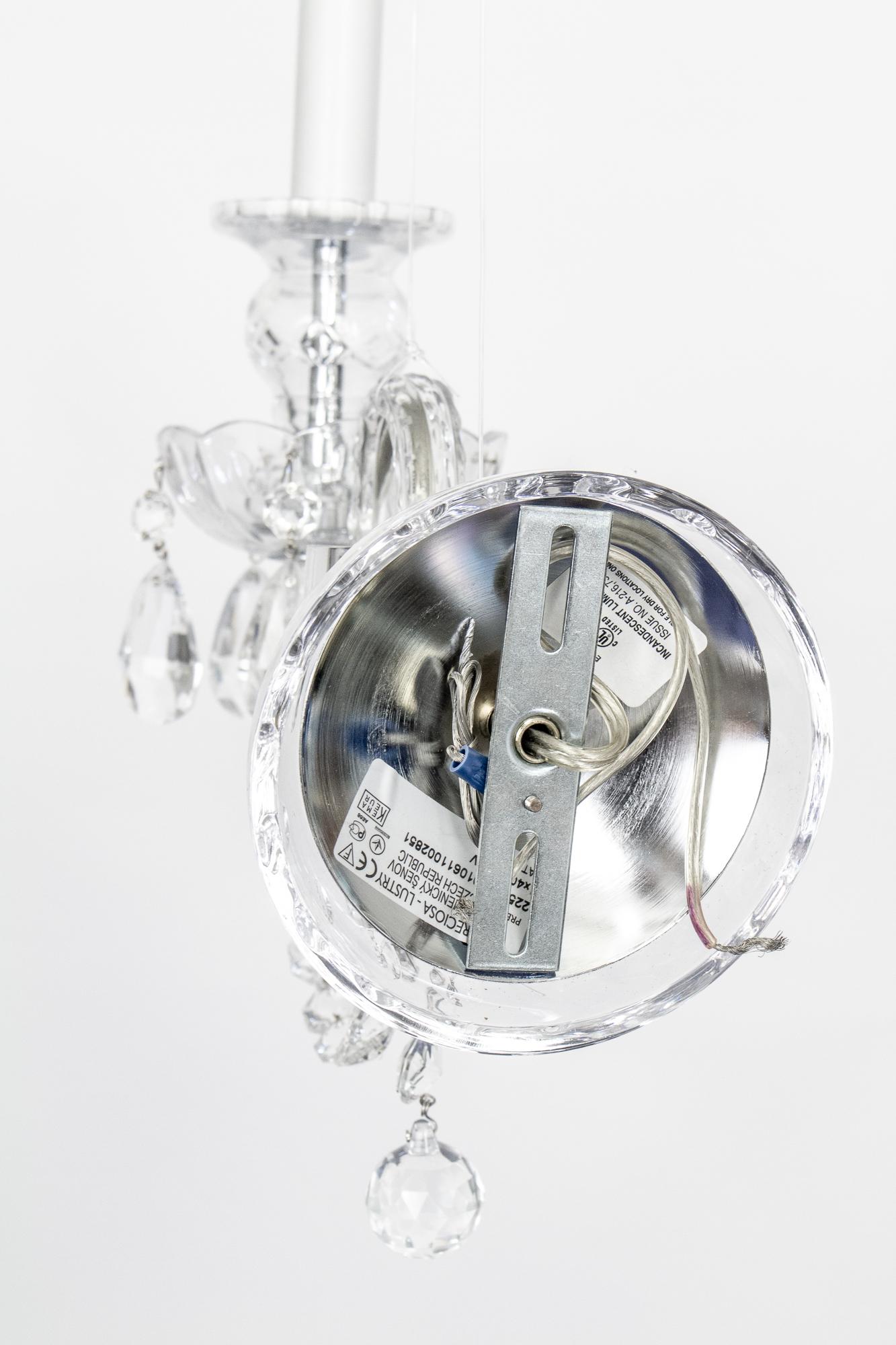 XXIe siècle et contemporain Paire d'appliques Preciosa Bohemian Crystal S316 en cristal en vente