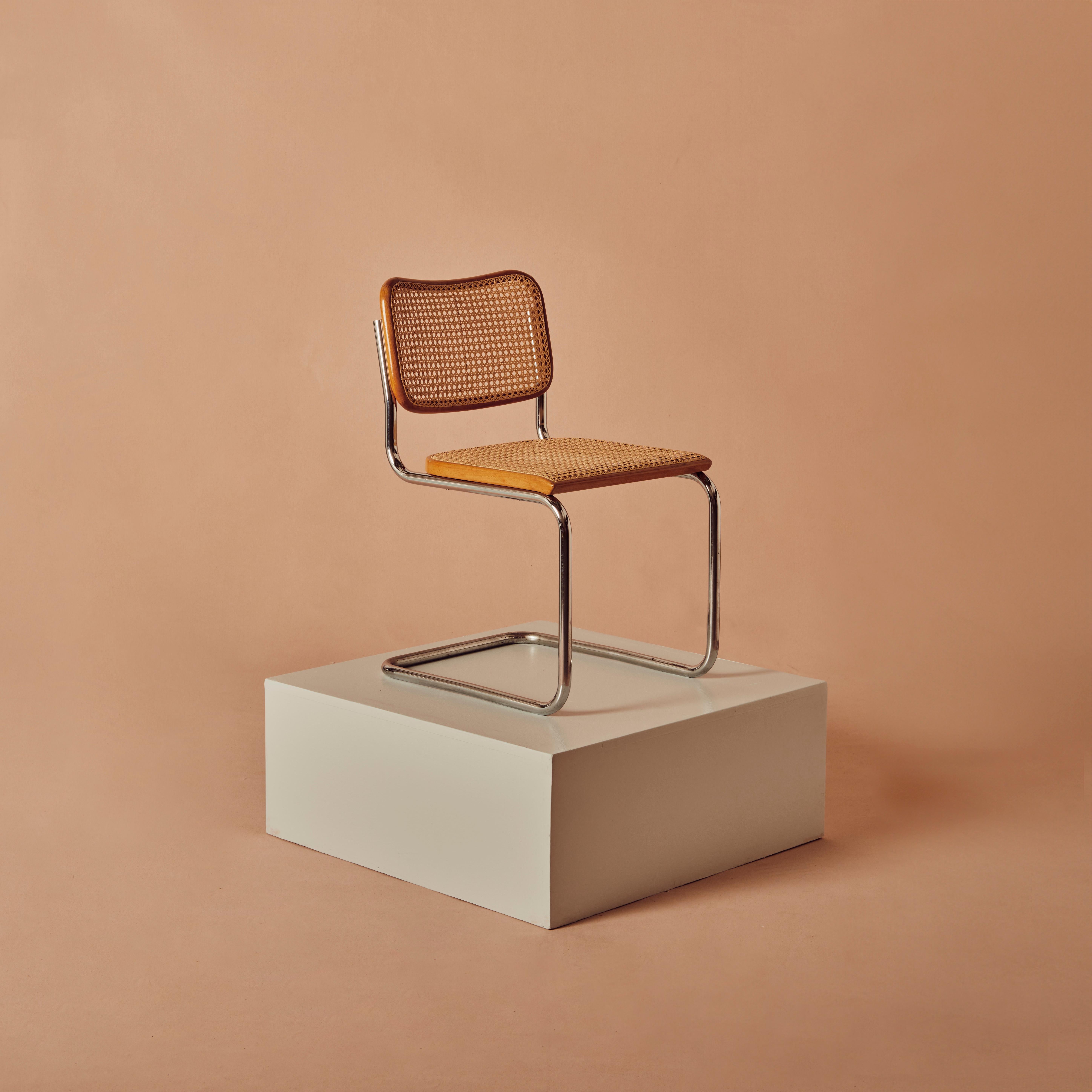 Cesca-Stühle „S32“ von Marcel Breuer und Gavina (Stahl) im Angebot