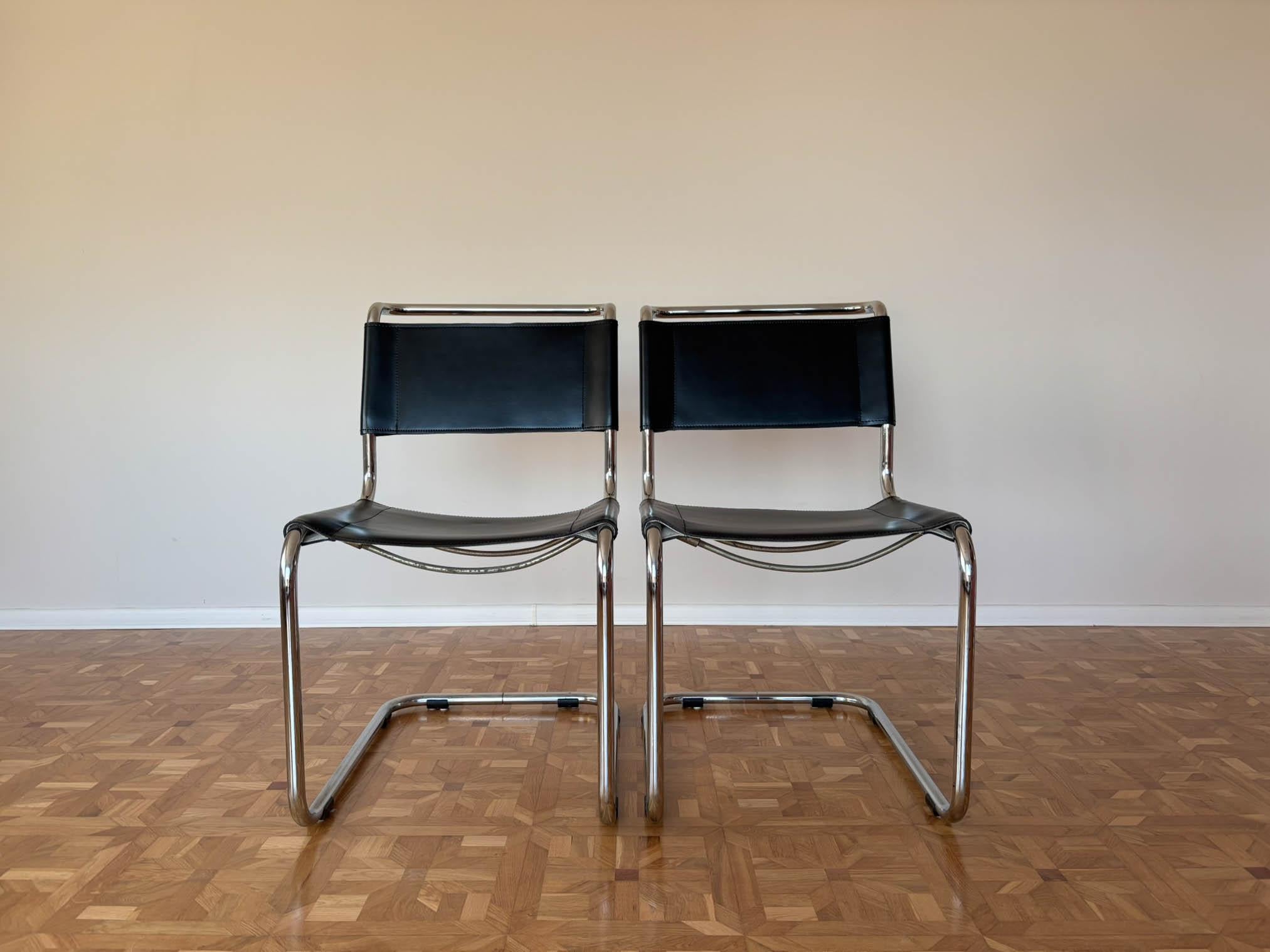 S33 Stühle von Mart Stam für Thonet, 1980er Jahre, 2 Exemplare (Bauhaus) im Angebot