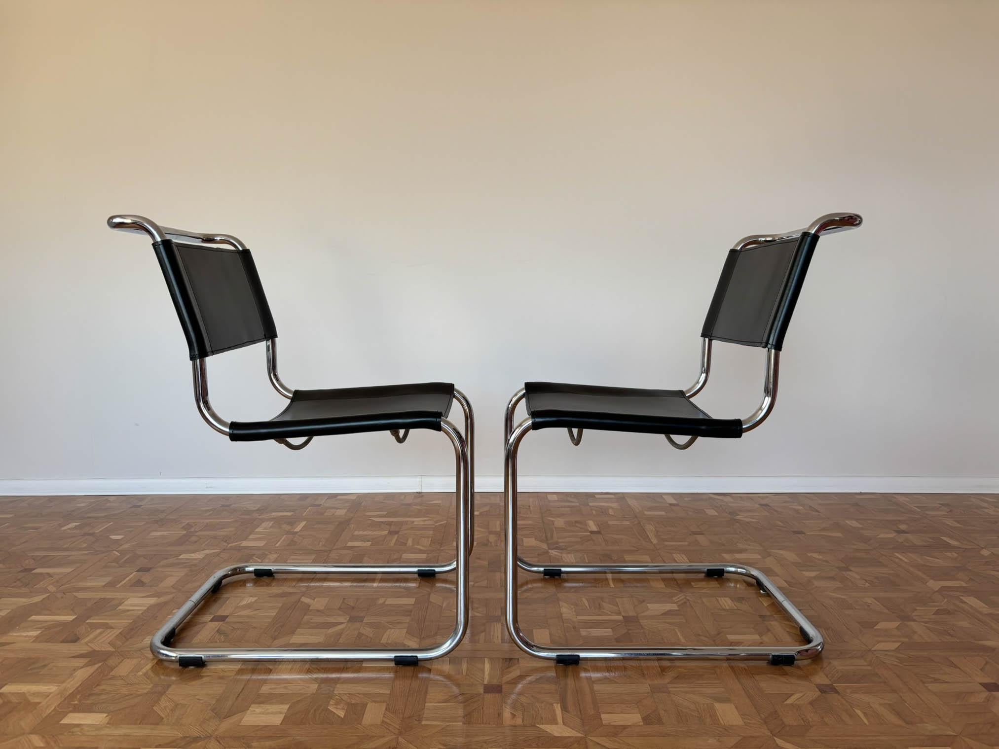 S33 Stühle von Mart Stam für Thonet, 1980er Jahre, 2 Exemplare im Zustand „Hervorragend“ im Angebot in Radomsko, Województwo łódzkie