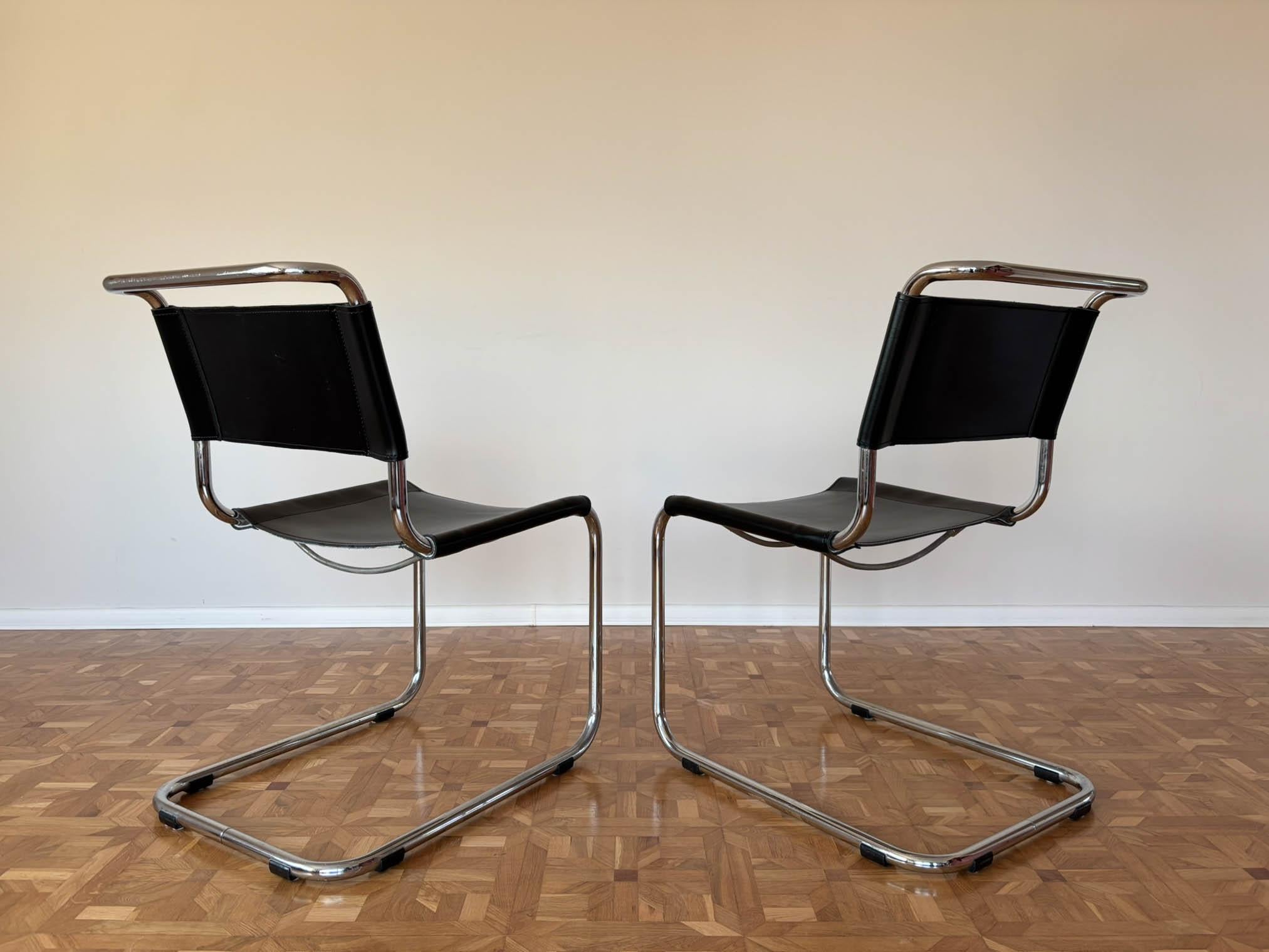 S33 Stühle von Mart Stam für Thonet, 1980er Jahre, 2 Exemplare (Ende des 20. Jahrhunderts) im Angebot