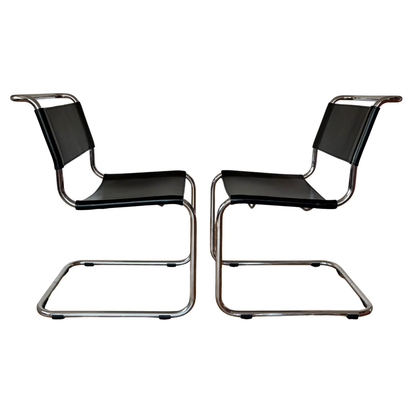 Sedie S33 di Mart Stam per Thonet, anni '80, Set di 2
