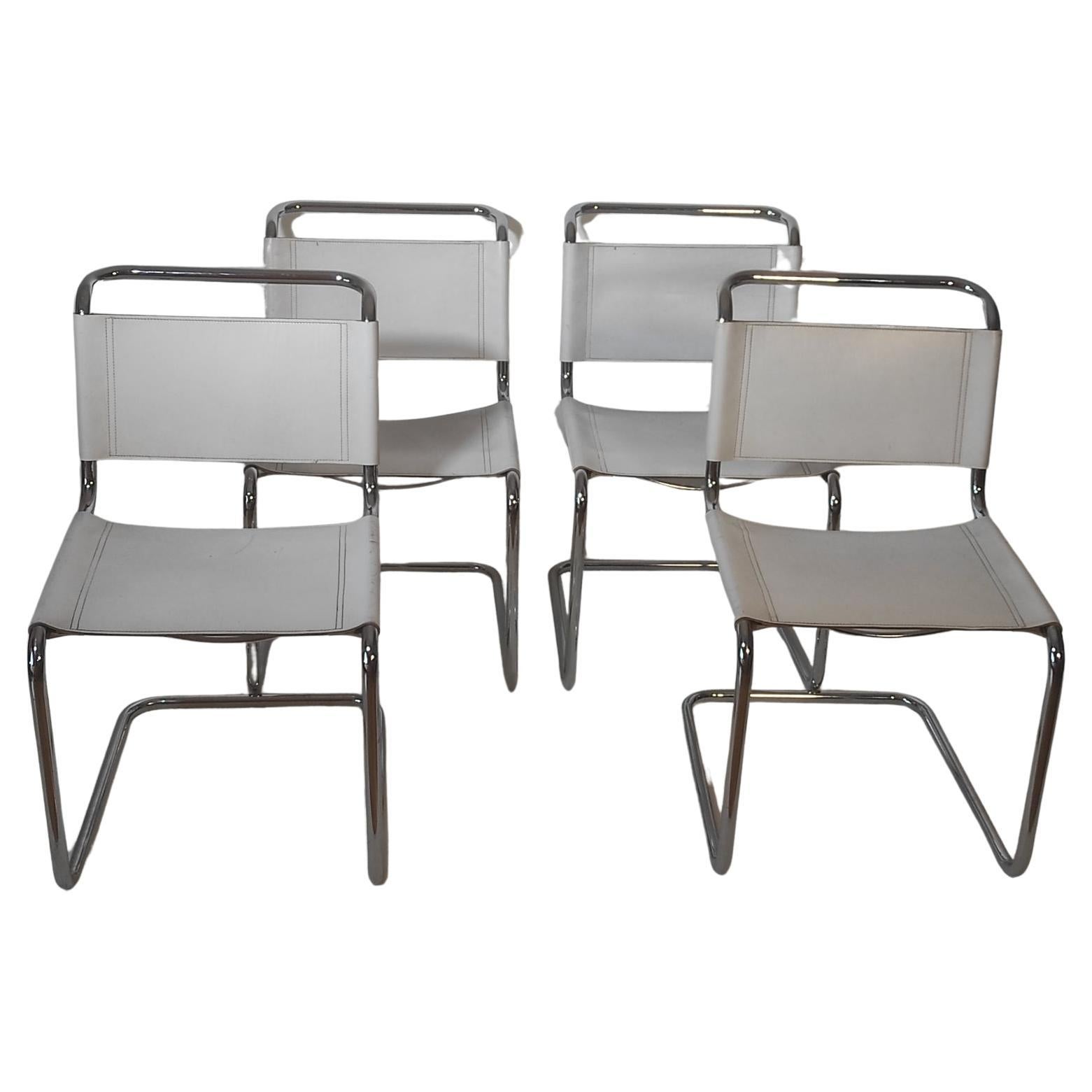 S33 Leather Chairs By Mart Stam 1970s  For Sale