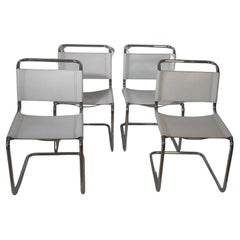 Vintage S33 Leather Chairs By Mart Stam 1970s 