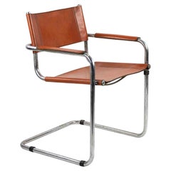 S34 Cognac Armachair by Mart Stam and Marcel Breuer, 1970s