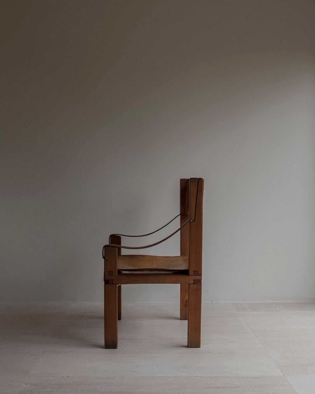 Pierre Chapo Paire de fauteuils en cuir S340 - Orme - France - The Modernity en vente 2