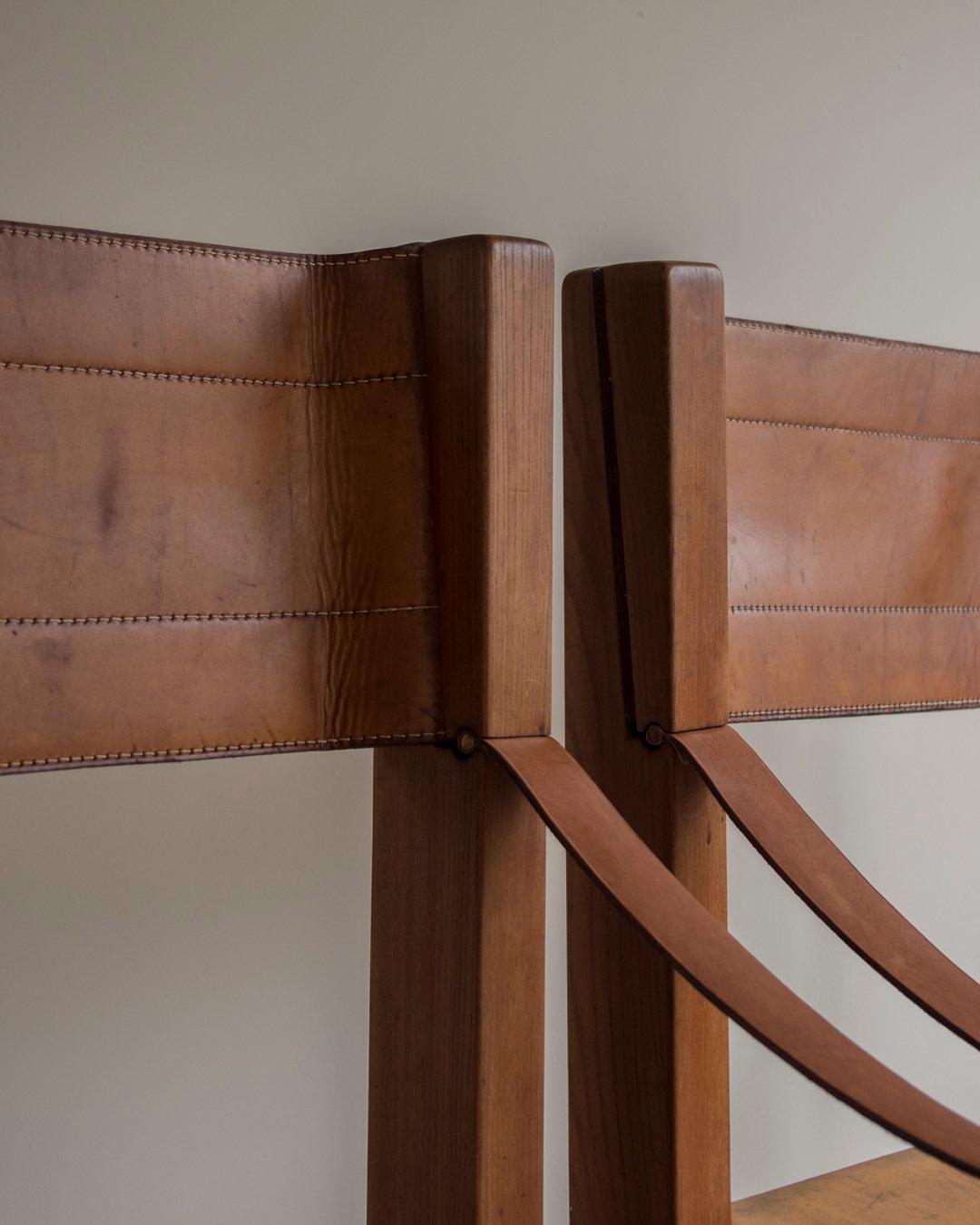 Pierre Chapo Paire de fauteuils en cuir S340 - Orme - France - The Modernity en vente 6