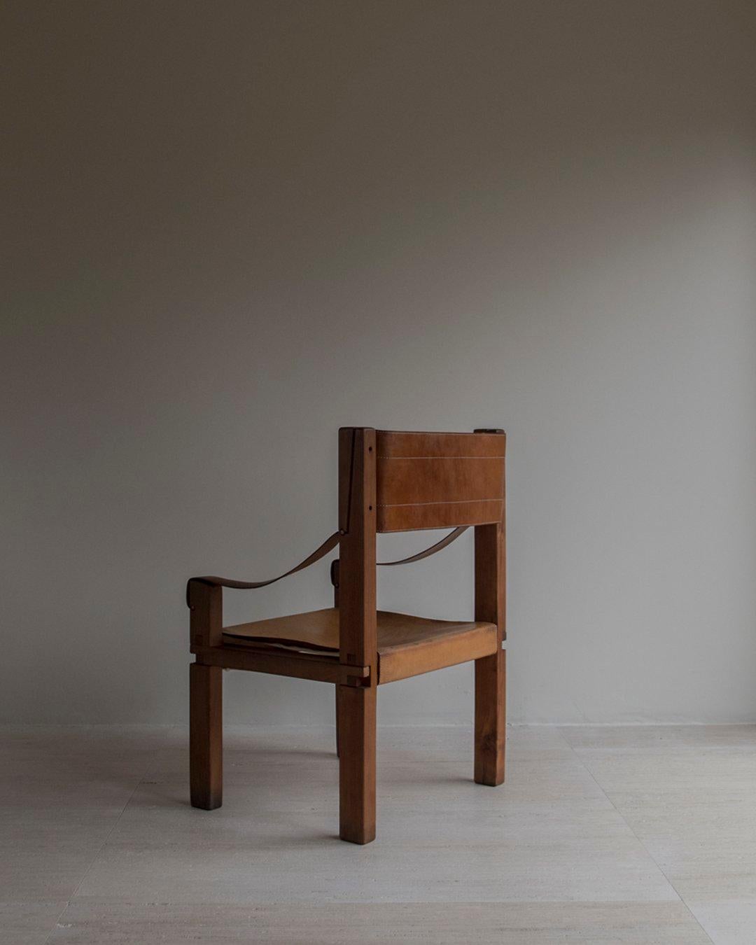 Pierre Chapo Paire de fauteuils en cuir S340 - Orme - France - The Modernity en vente 1
