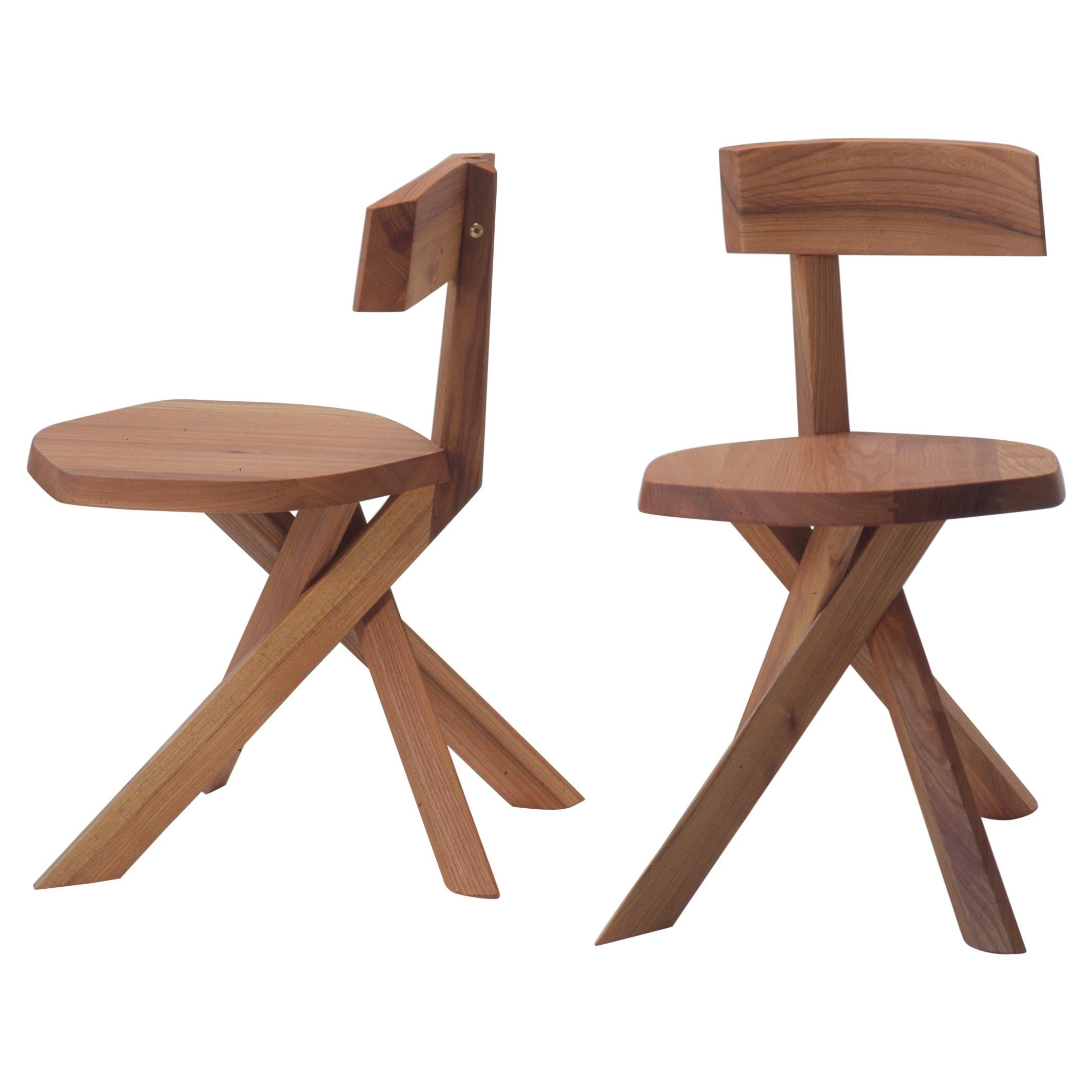 S34A Wood Chair von Pierre Chapo
