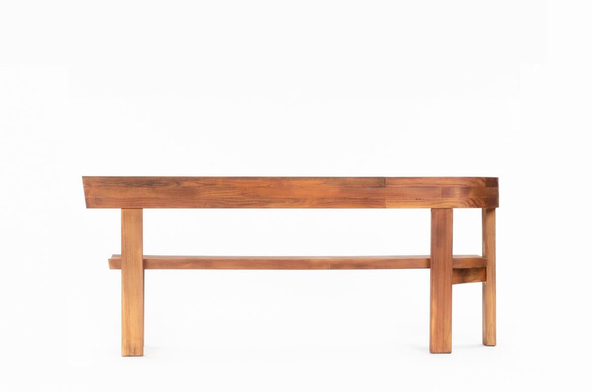 20th Century S35 Bench by Pierre Chapo, 1980