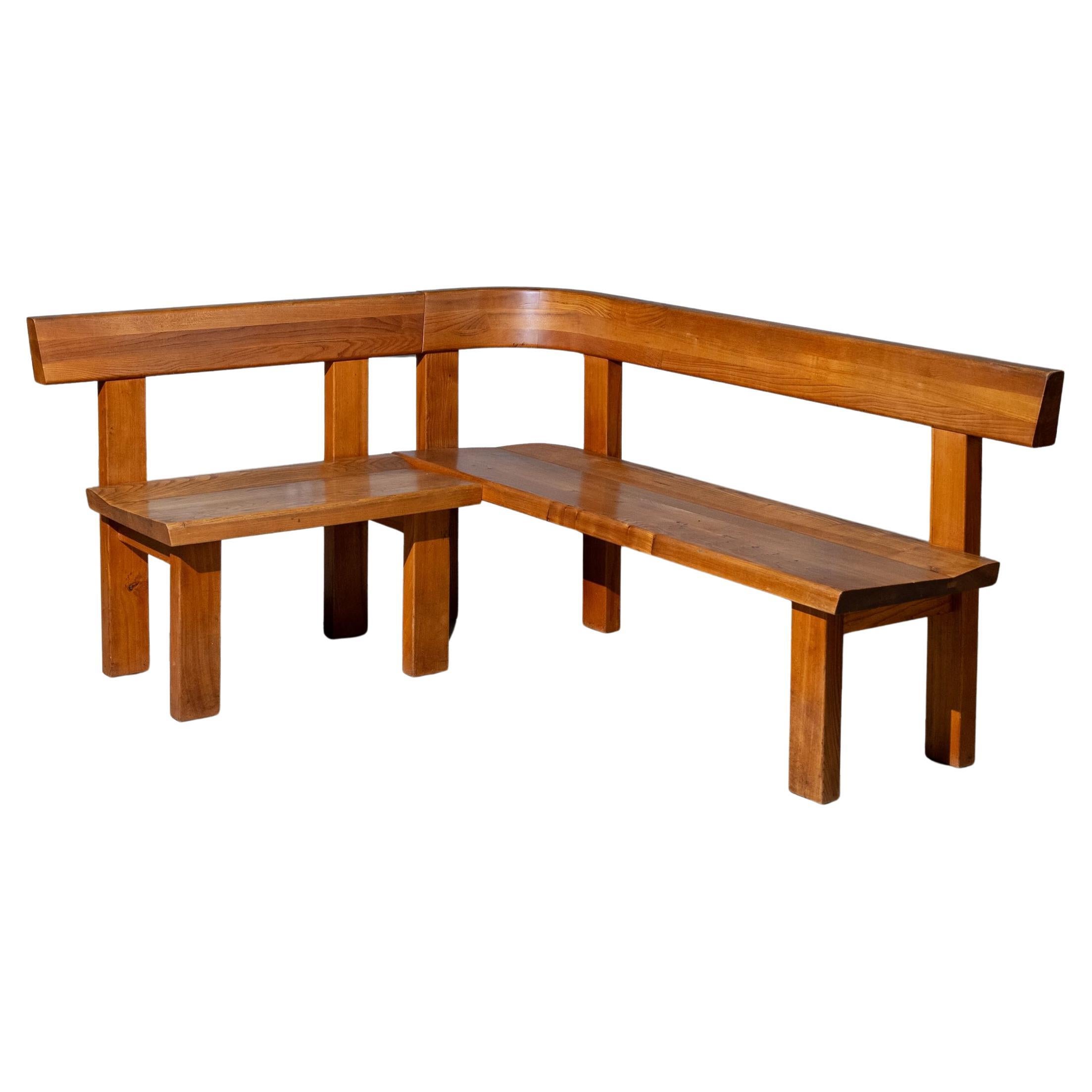 S35F&L Bench by Pierre Chapo, France, Circa 1970's