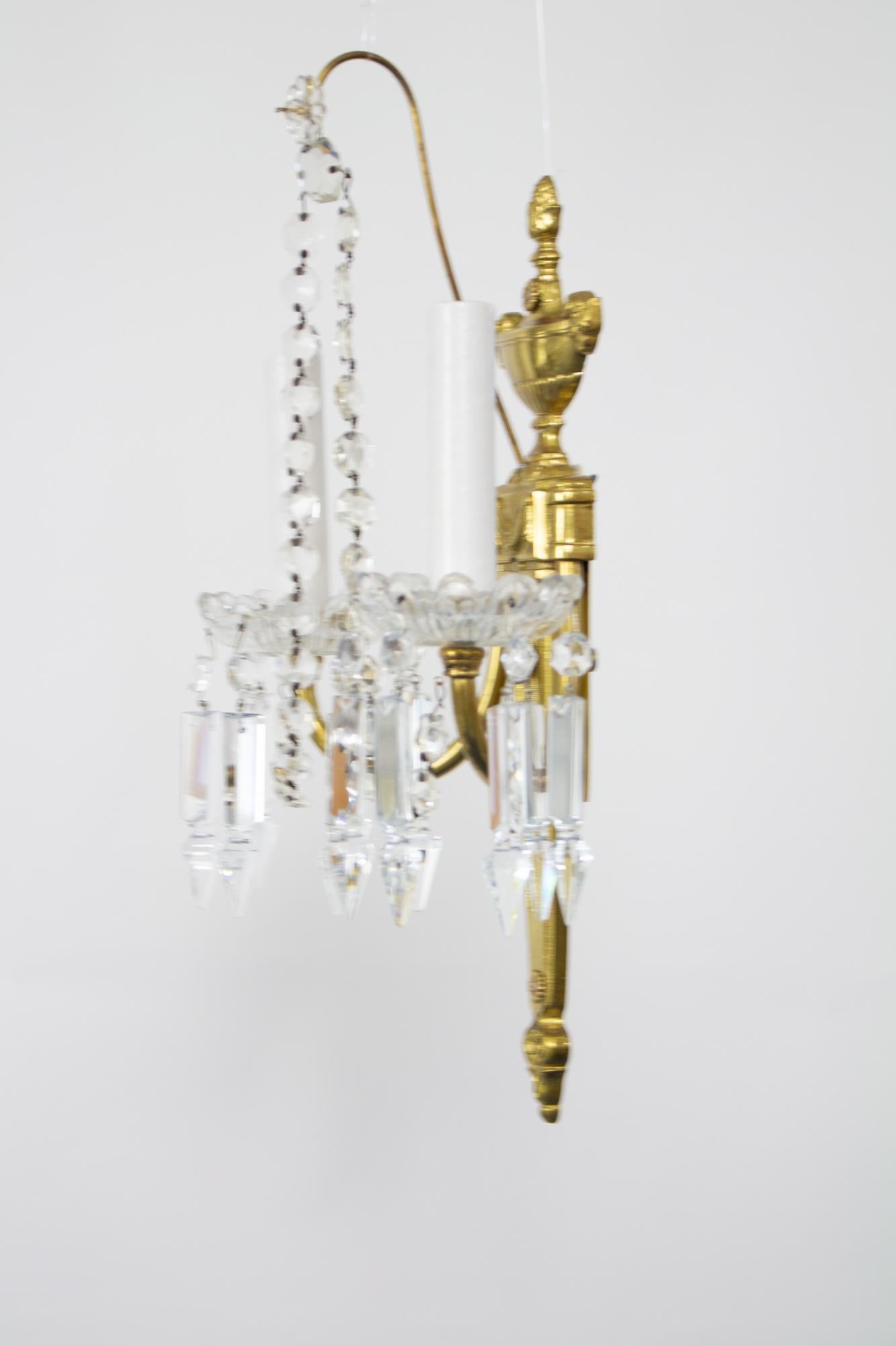 S379 EF Caldwell Two Arm Neoclassical Sconces, a Pair 3