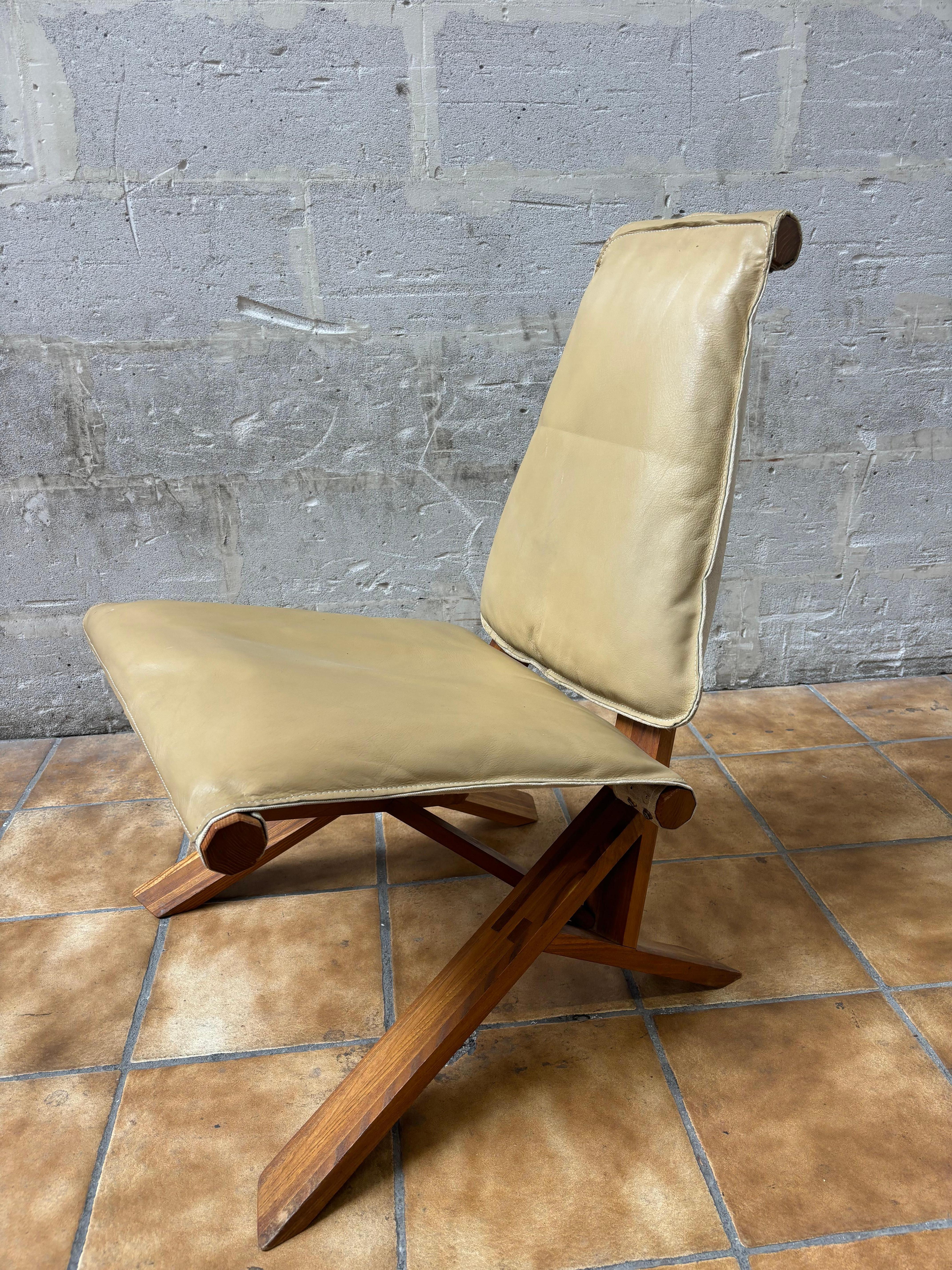 Fauteuil pantoufle S46 de Pierre Chapo, édition des années 90 en vente 1