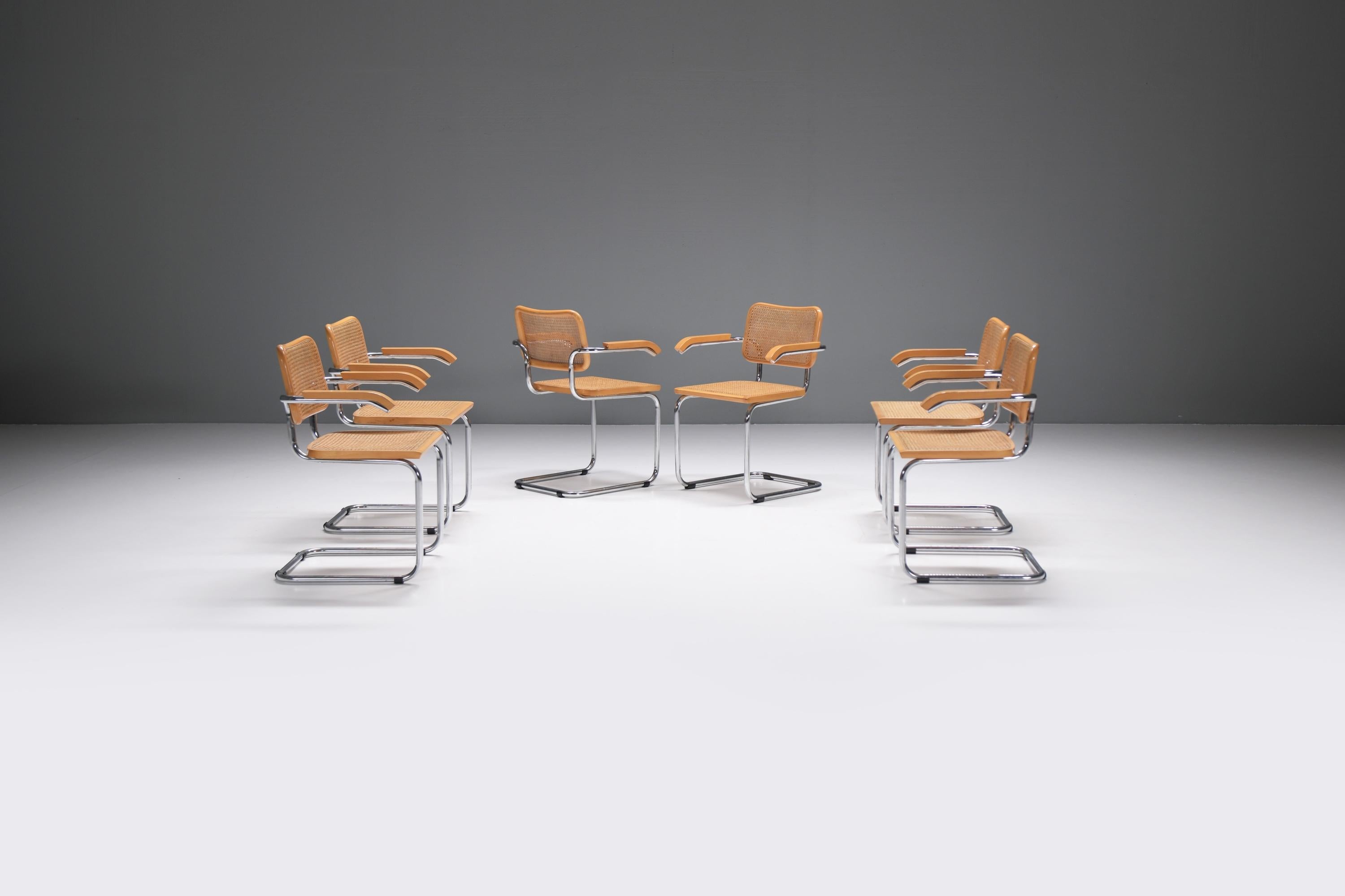 S64 Cesca dining chairs Marcel Breuer inspired - Italy For Sale 12