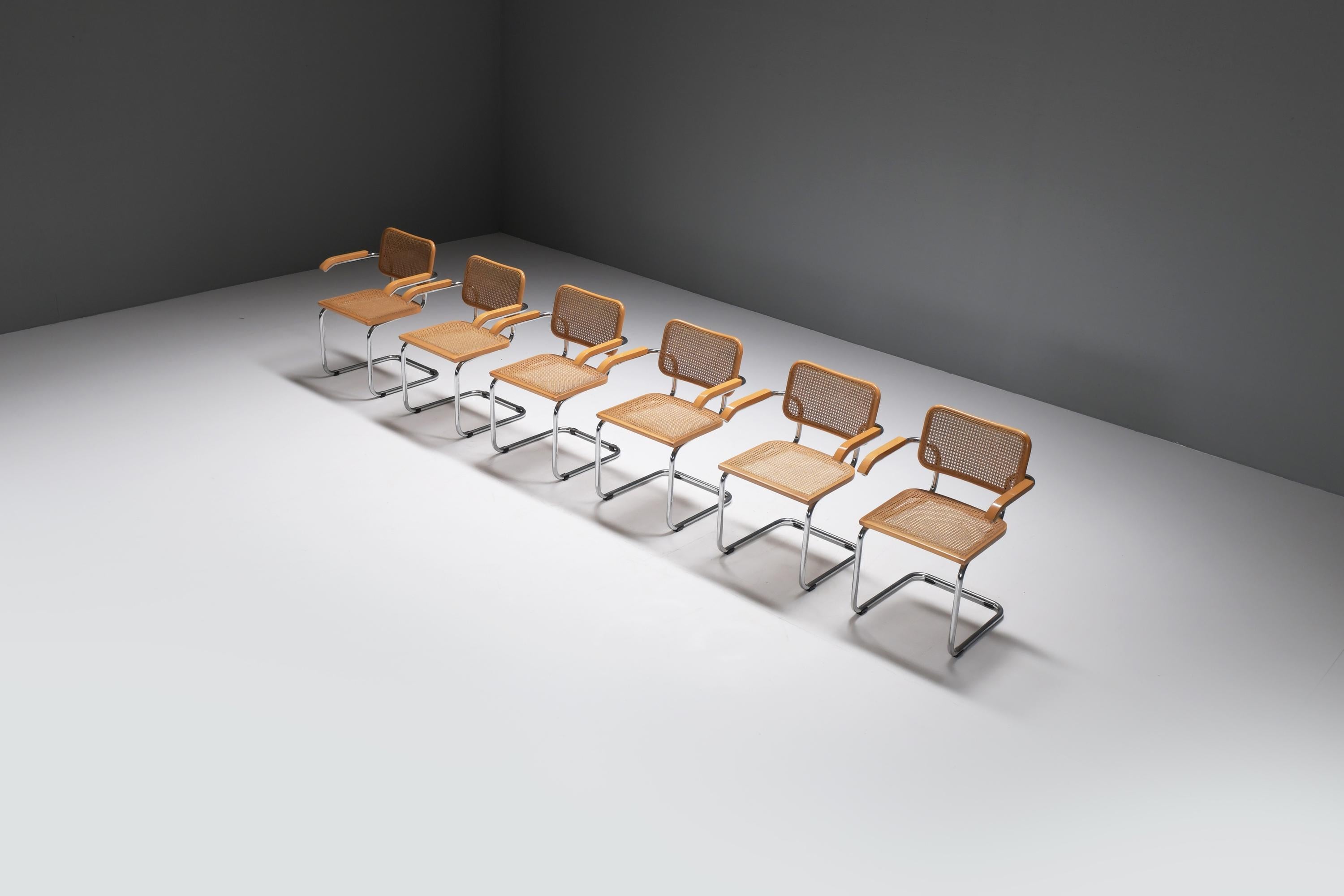 S64 Cesca Esszimmerstühle Marcel Breuer inspiriert – Italien (Holz) im Angebot