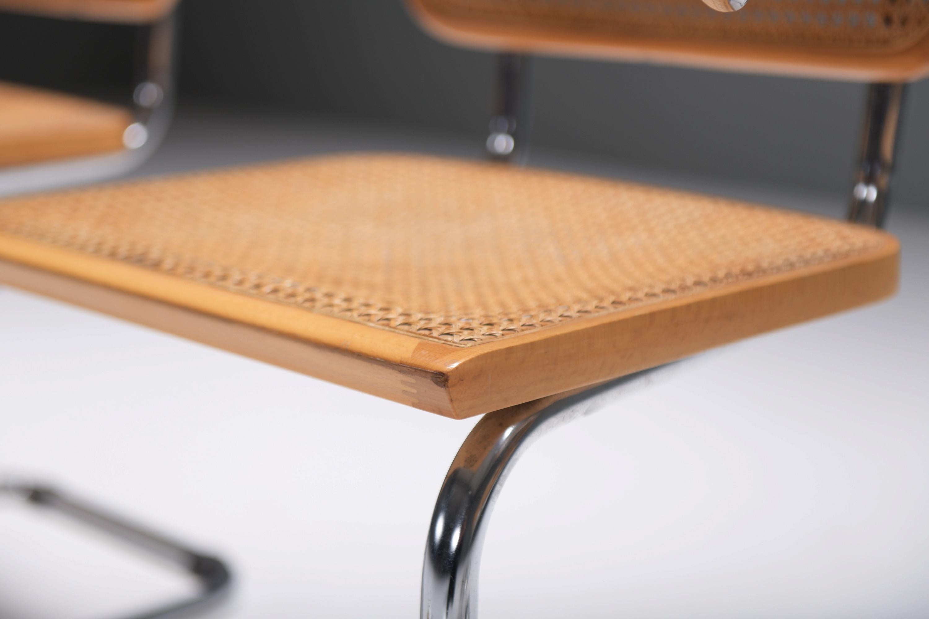 S64 Chaises de salle à manger Cesca inspirées de Marcel Breuer - Italie en vente 3