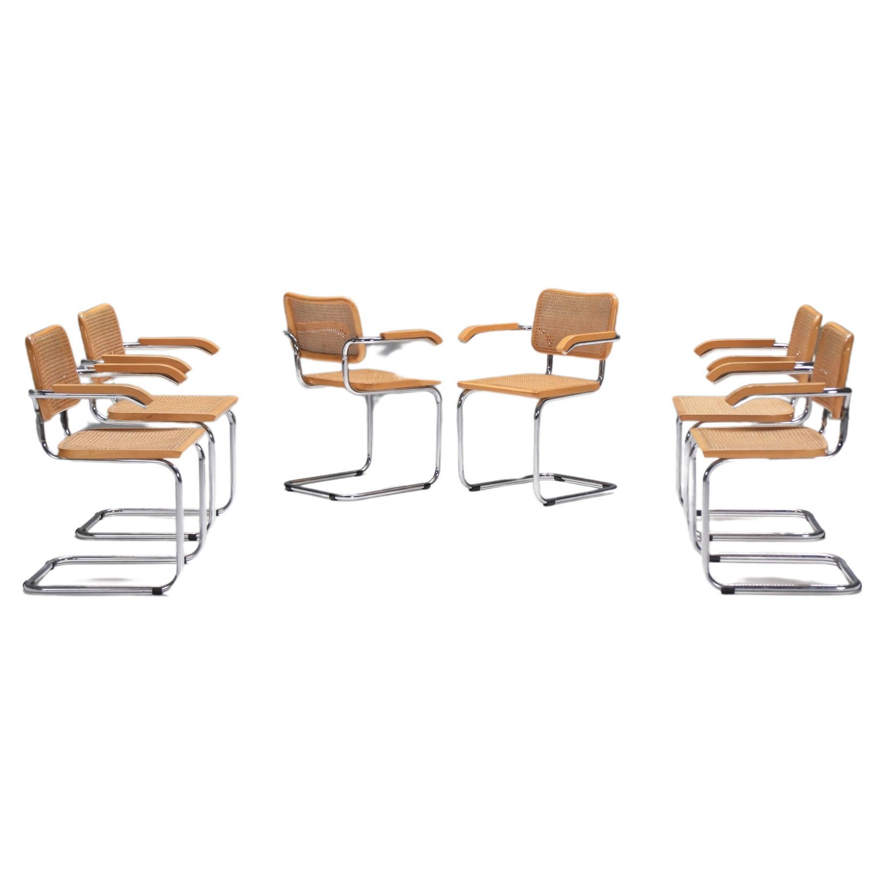 S64 Chaises de salle à manger Cesca inspirées de Marcel Breuer - Italie en vente