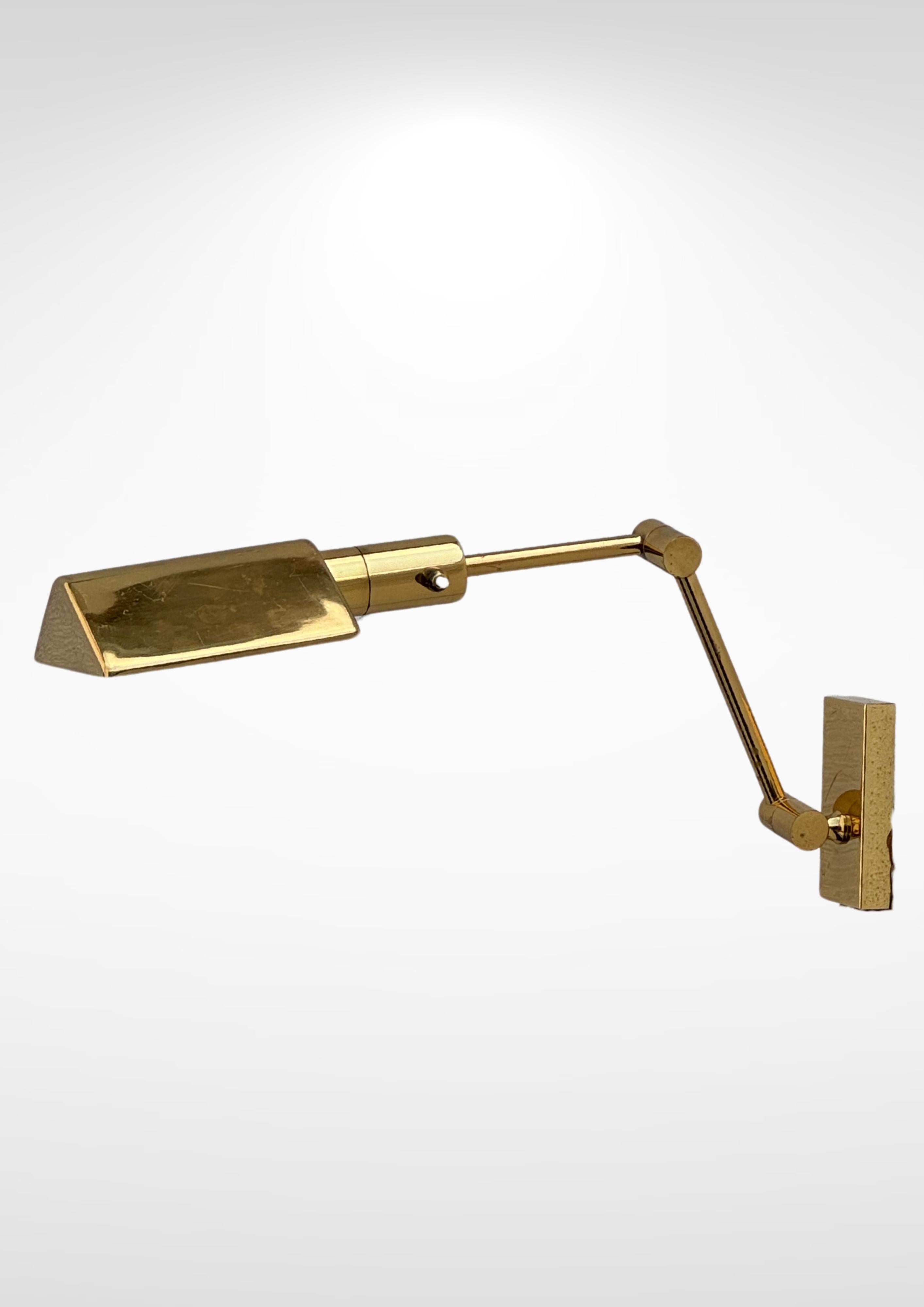 S.A Boulanger Belgium Brass Swing Arm Angle-Poise Wall Lamp For Sale 8