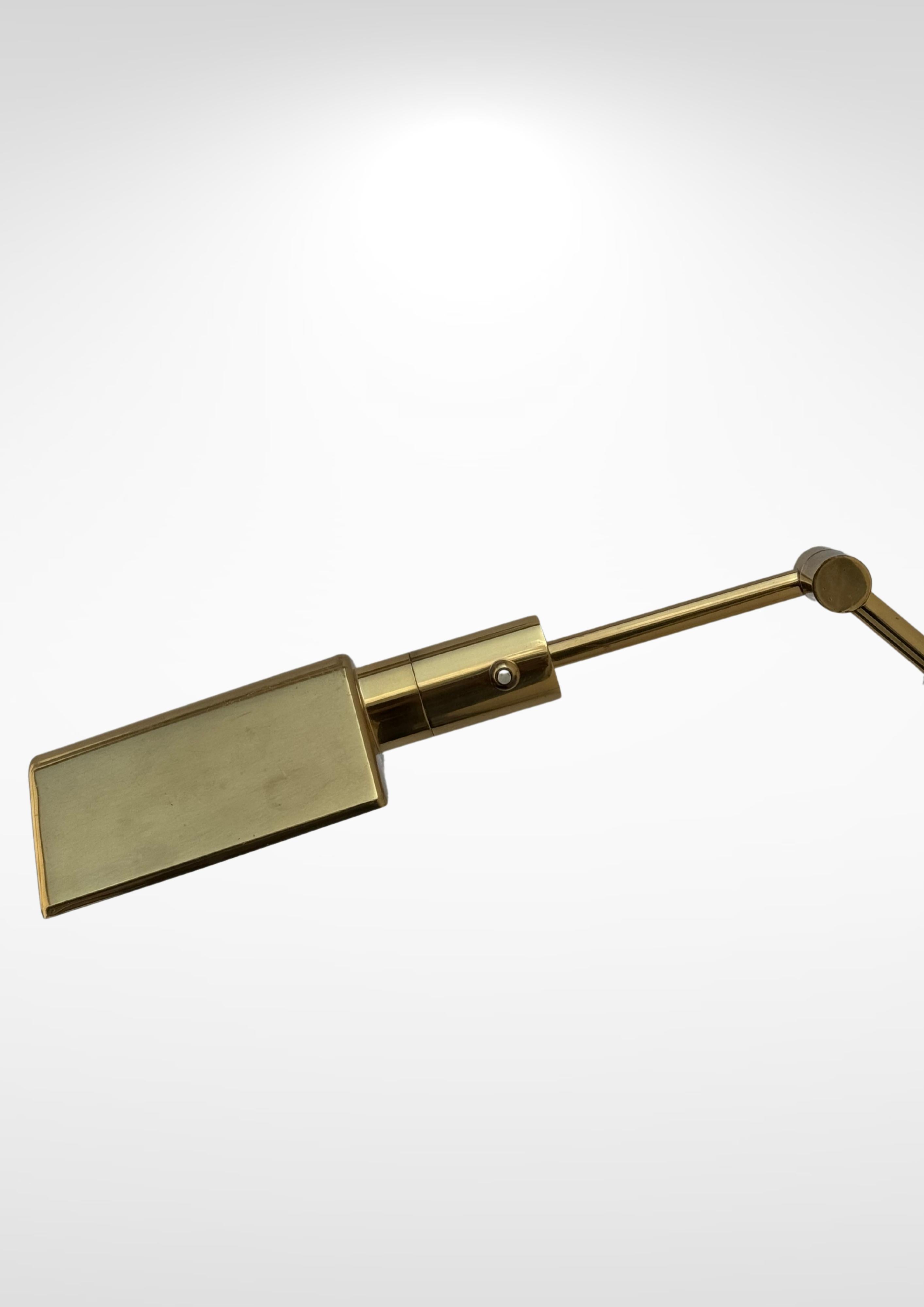 20th Century S.A Boulanger Belgium Brass Swing Arm Angle-Poise Wall Lamp For Sale