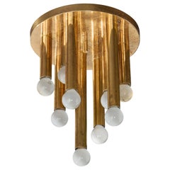 S.A. Boulanger, Chandelier, Brass, Belgium, 1970s