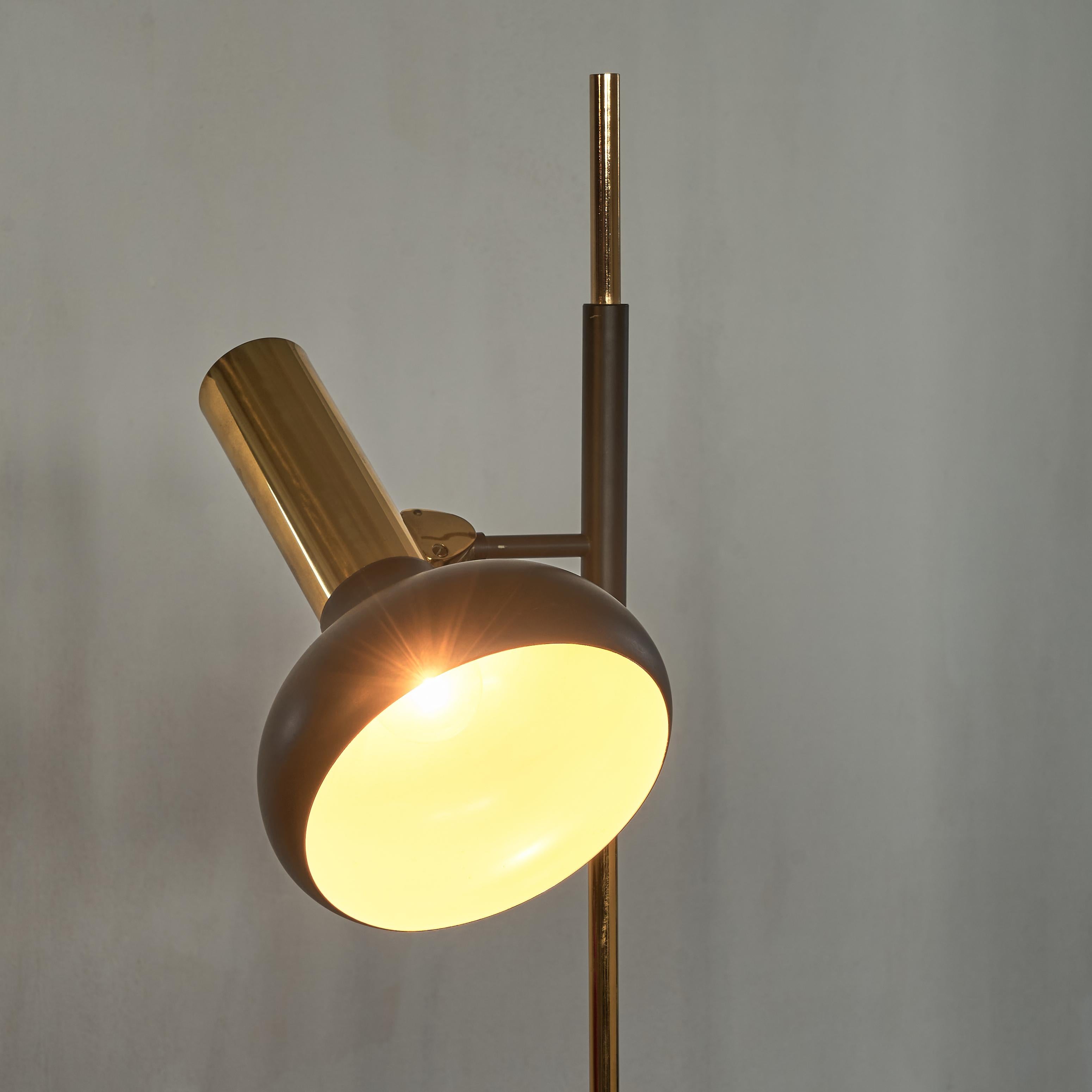 20th Century S.A. Boulanger Floor Lamp in Brass