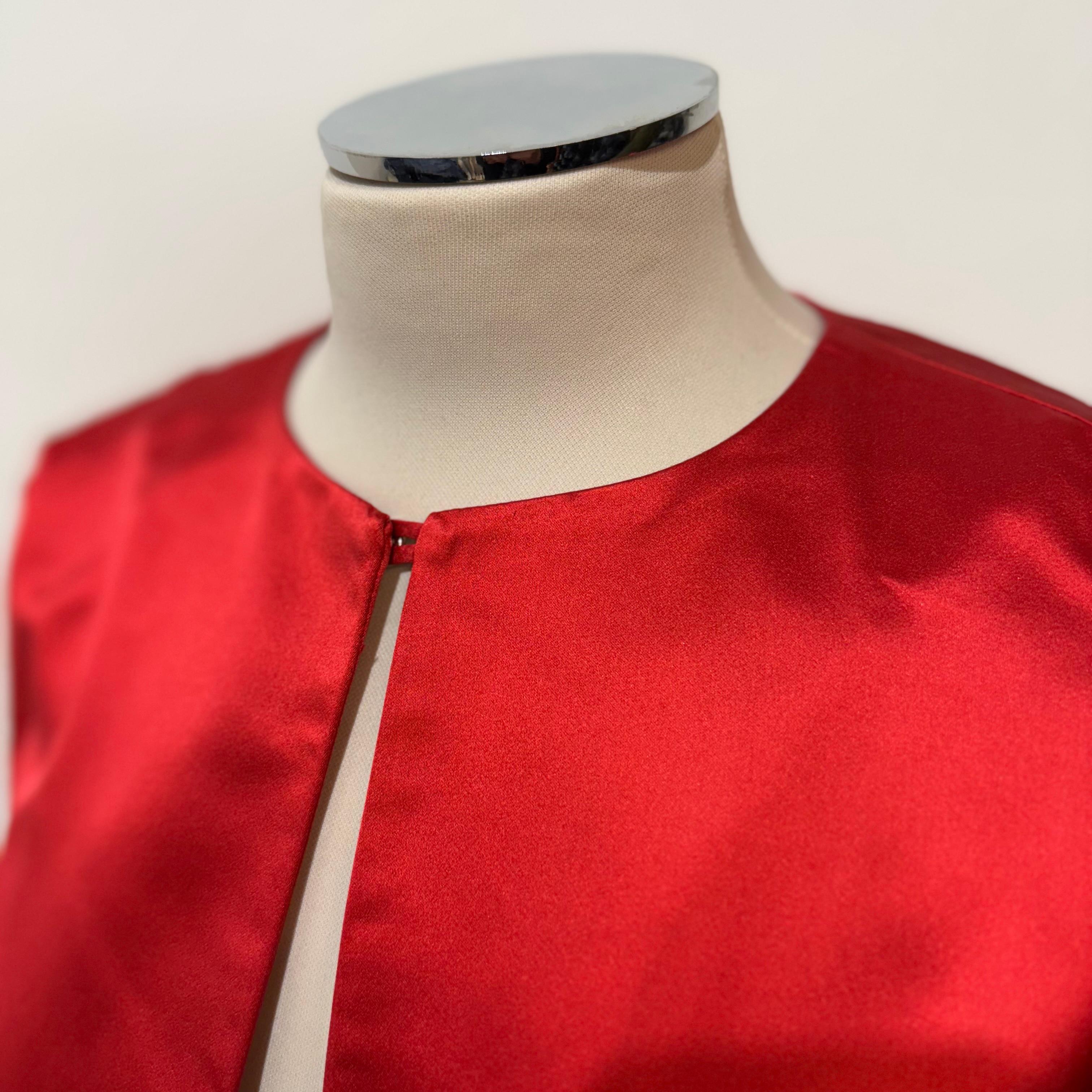 Women's Sa Su Phi Red Silk Dress IT 40 For Sale