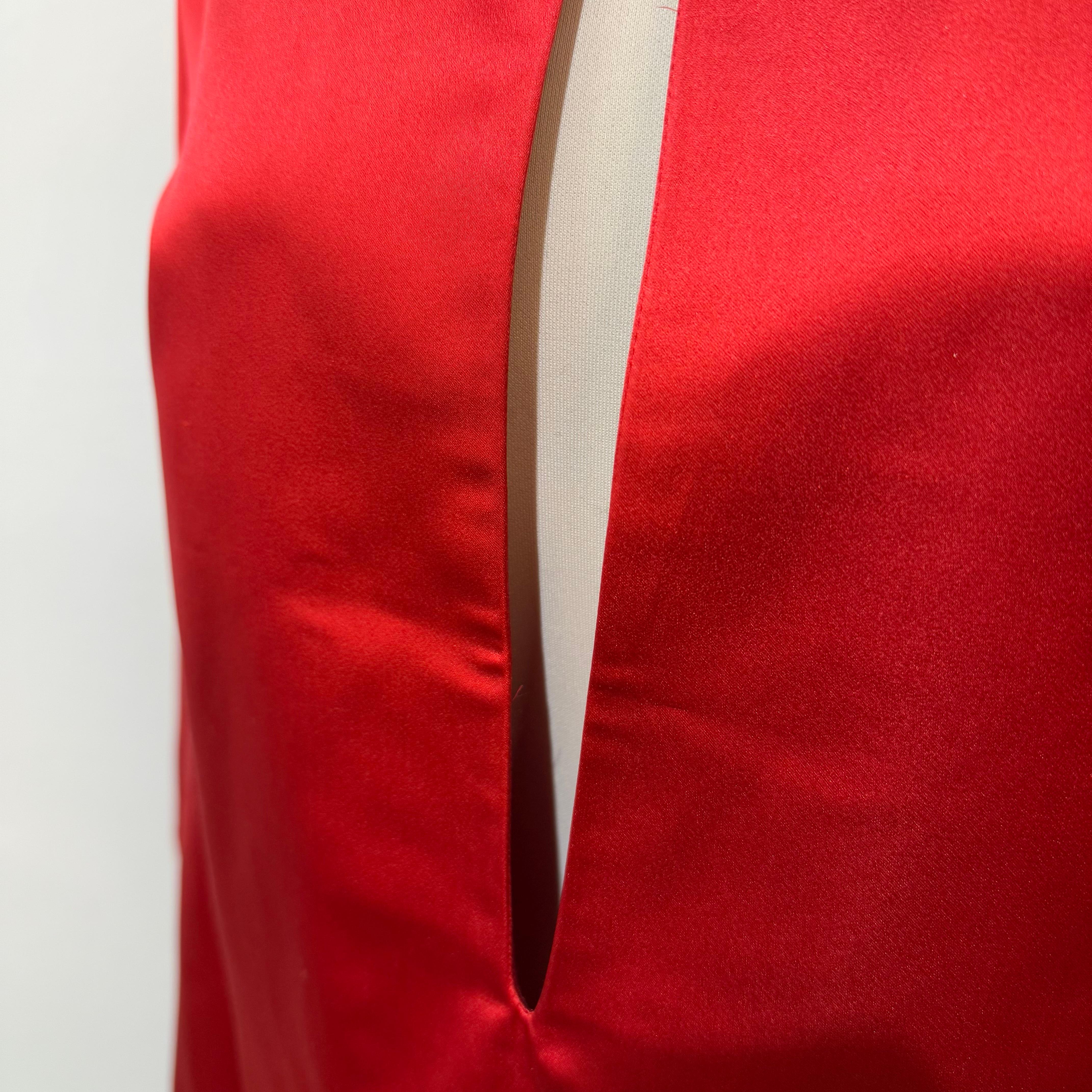 Sa Su Phi Red Silk Dress IT 40 For Sale 1