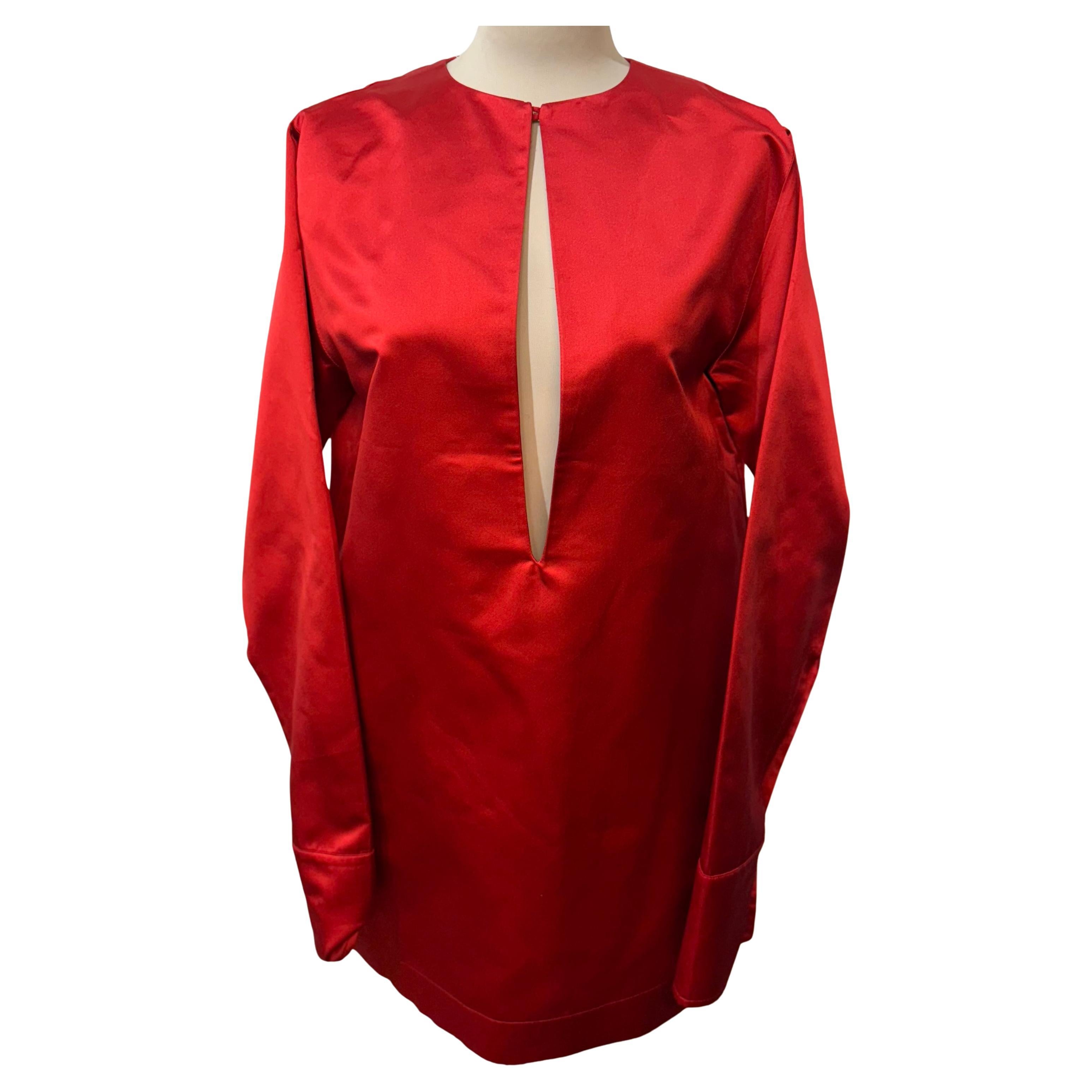 Sa Su Phi Red Silk Dress IT 40 For Sale