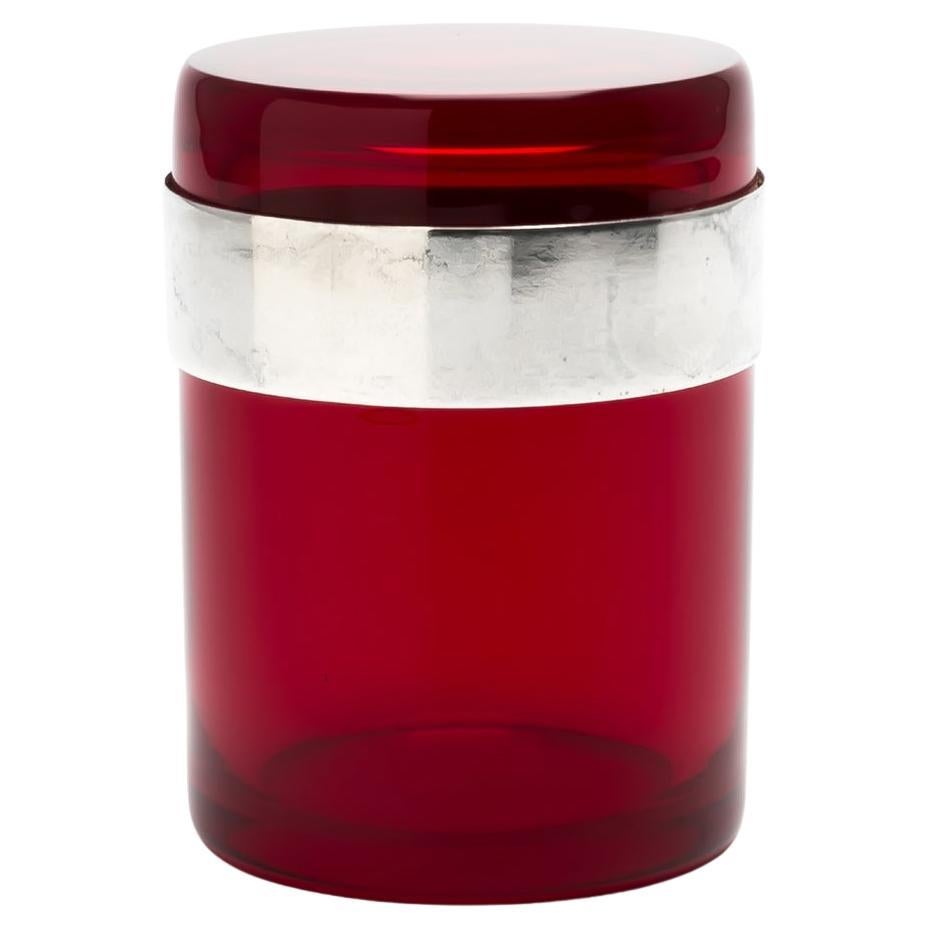 Saara Hopea / COVERD CYLINDRICAL JAR(RED) S SH126 / Nuutajärvi im Angebot