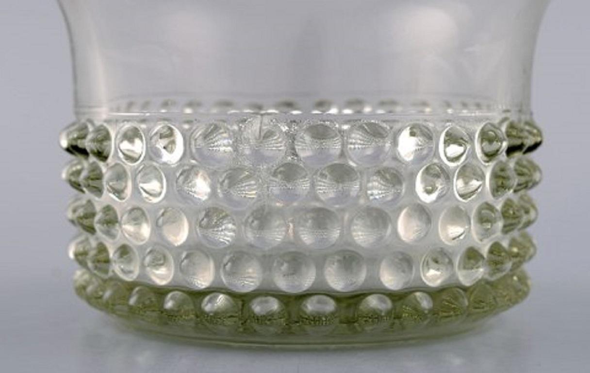 Finnish Saara Hopea for Nuutajärvi, Two Bowls in Art Glass, Budded Design, 1960s-1970s For Sale