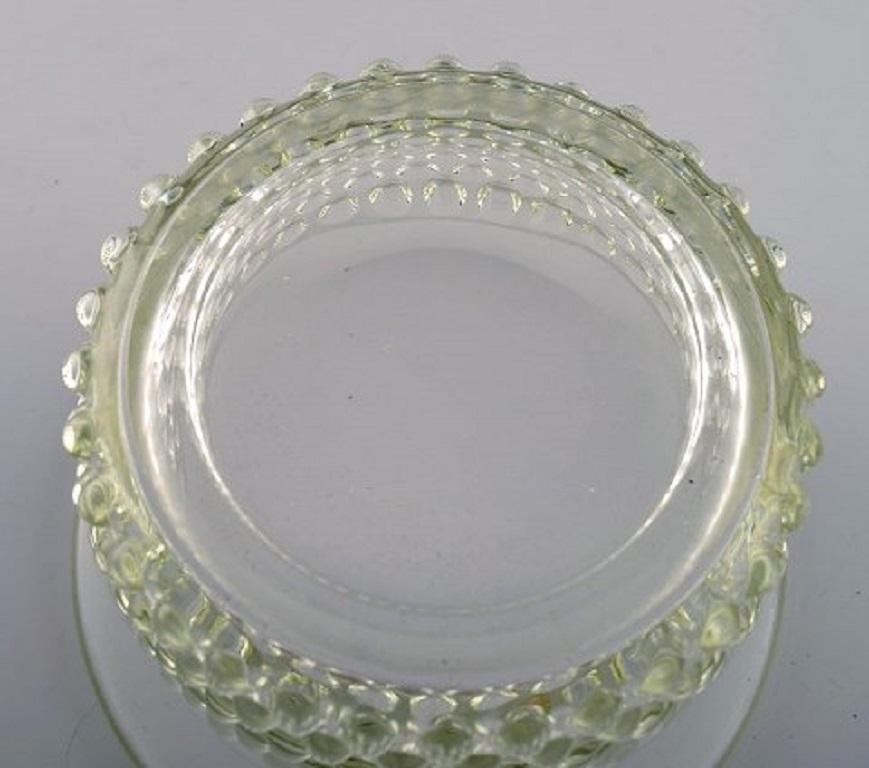 Finnish Saara Hopea for Nuutajärvi, Two Bowls in Art Glass, Budded Design, 1960s-1970s For Sale