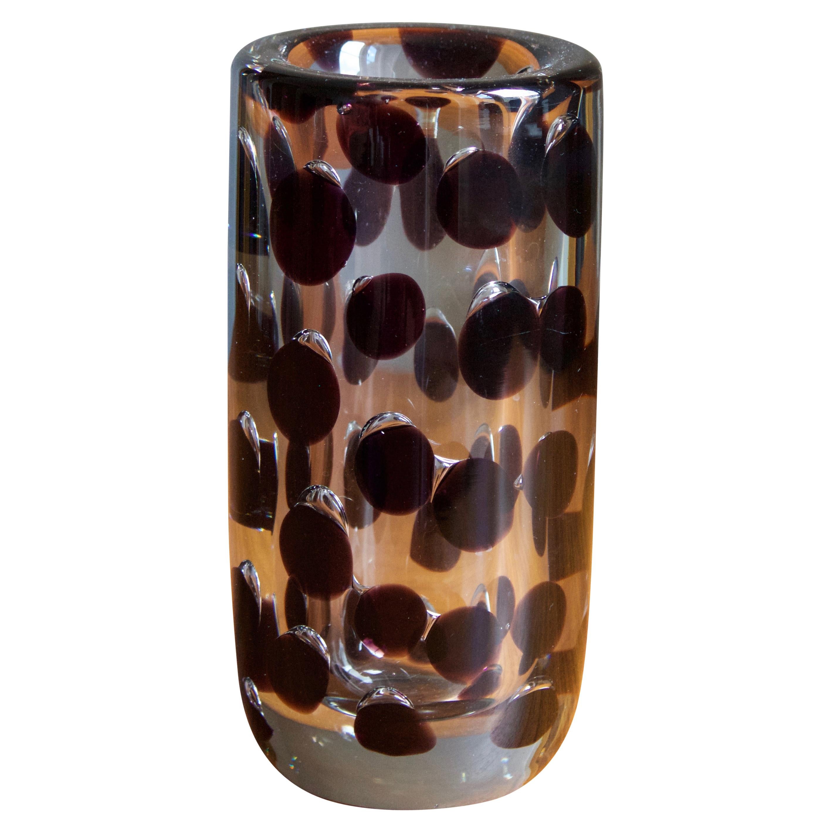 Saara Hopea, "Panther" Vase, Blown Glass, Nuutajärvi Notsjö, Finland, 1957